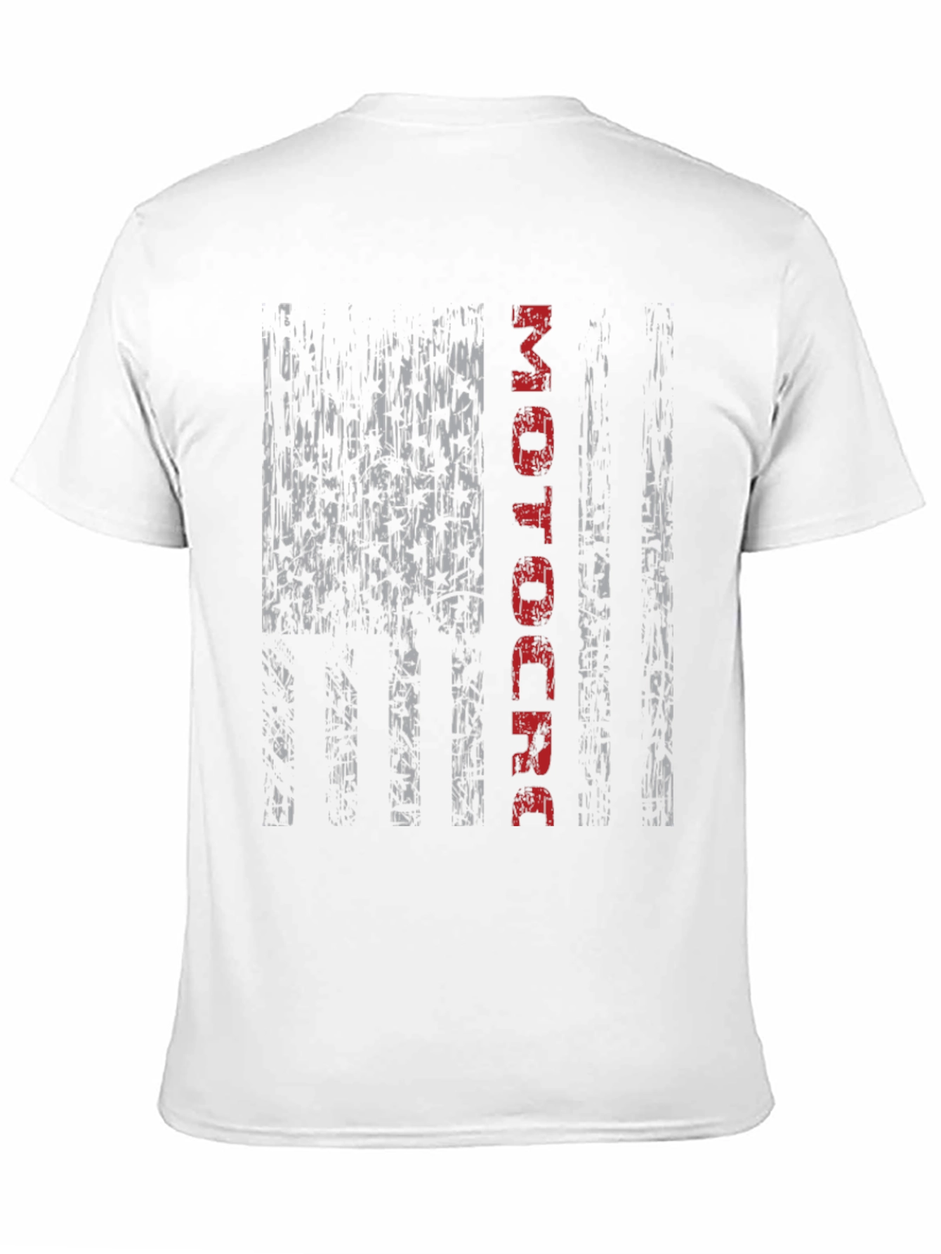 Black Men's Black Motorcycle American Flag Graphic Tee view 11