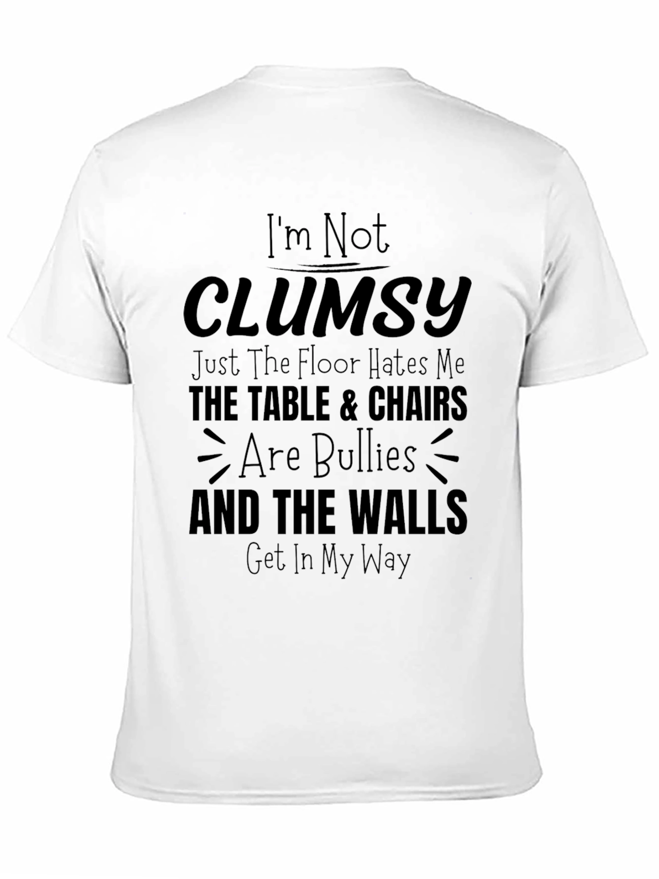 Black I'm Not Clumsy Graphic Print Tee view 11