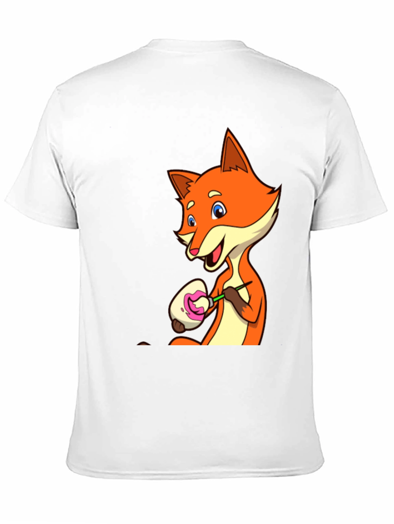 Black Fox Painting Easter Egg Graphic Tee view 11