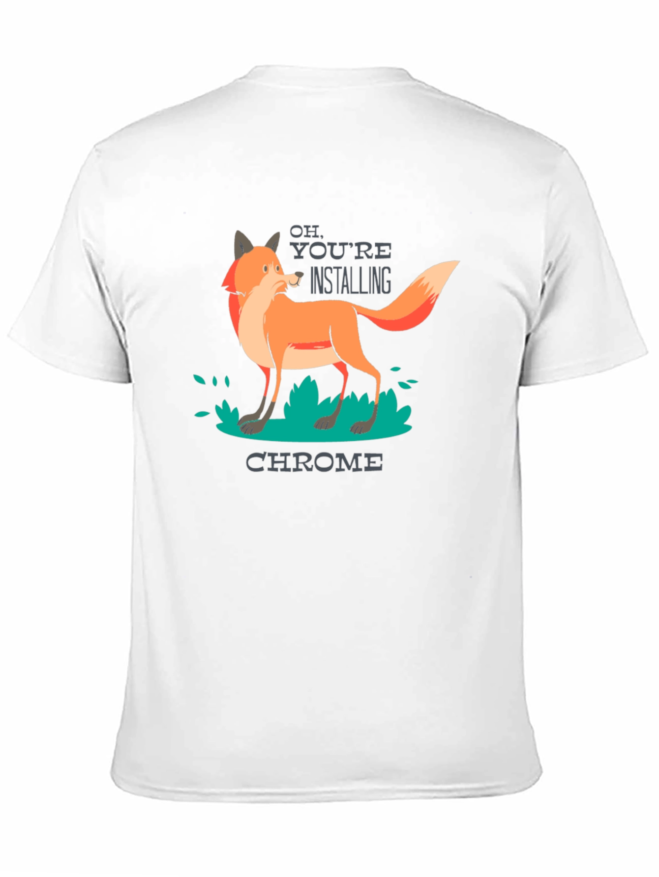 Black Funny Firefox Chrome T-Shirt view 11