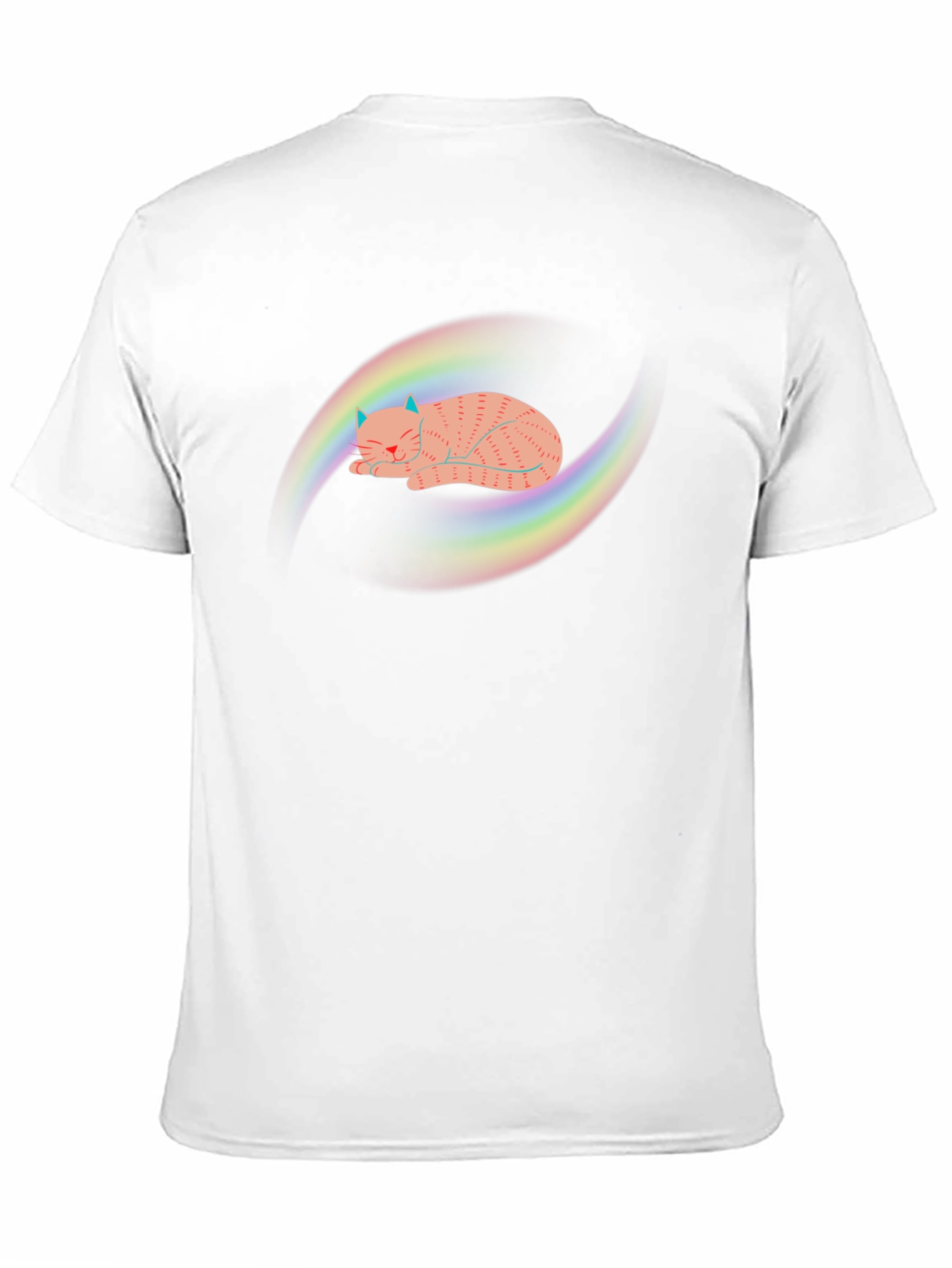 Black Rainbow Cat Graphic T-Shirt - Black view 11