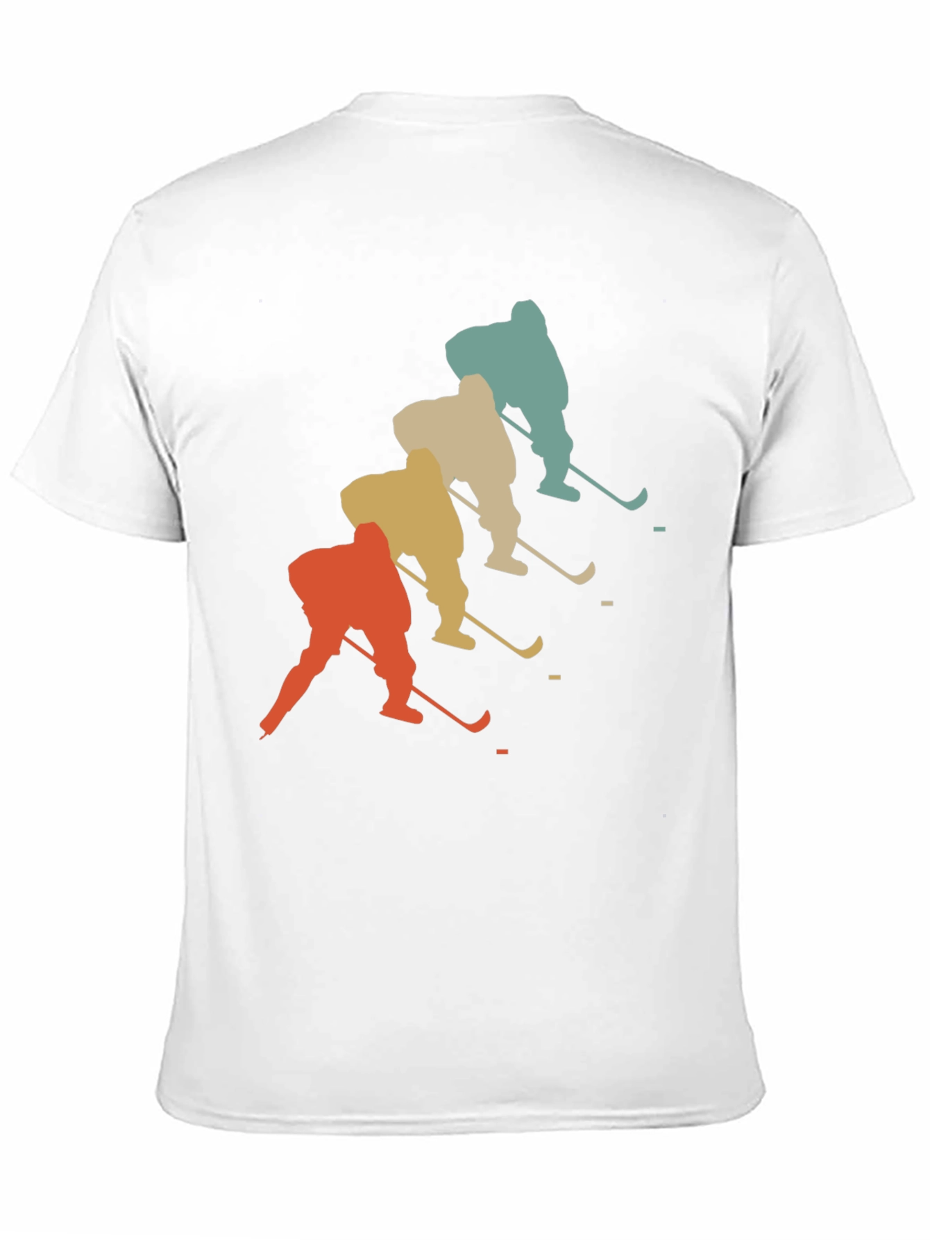 Black Vintage Hockey Player Graphic T-Shirt view 11