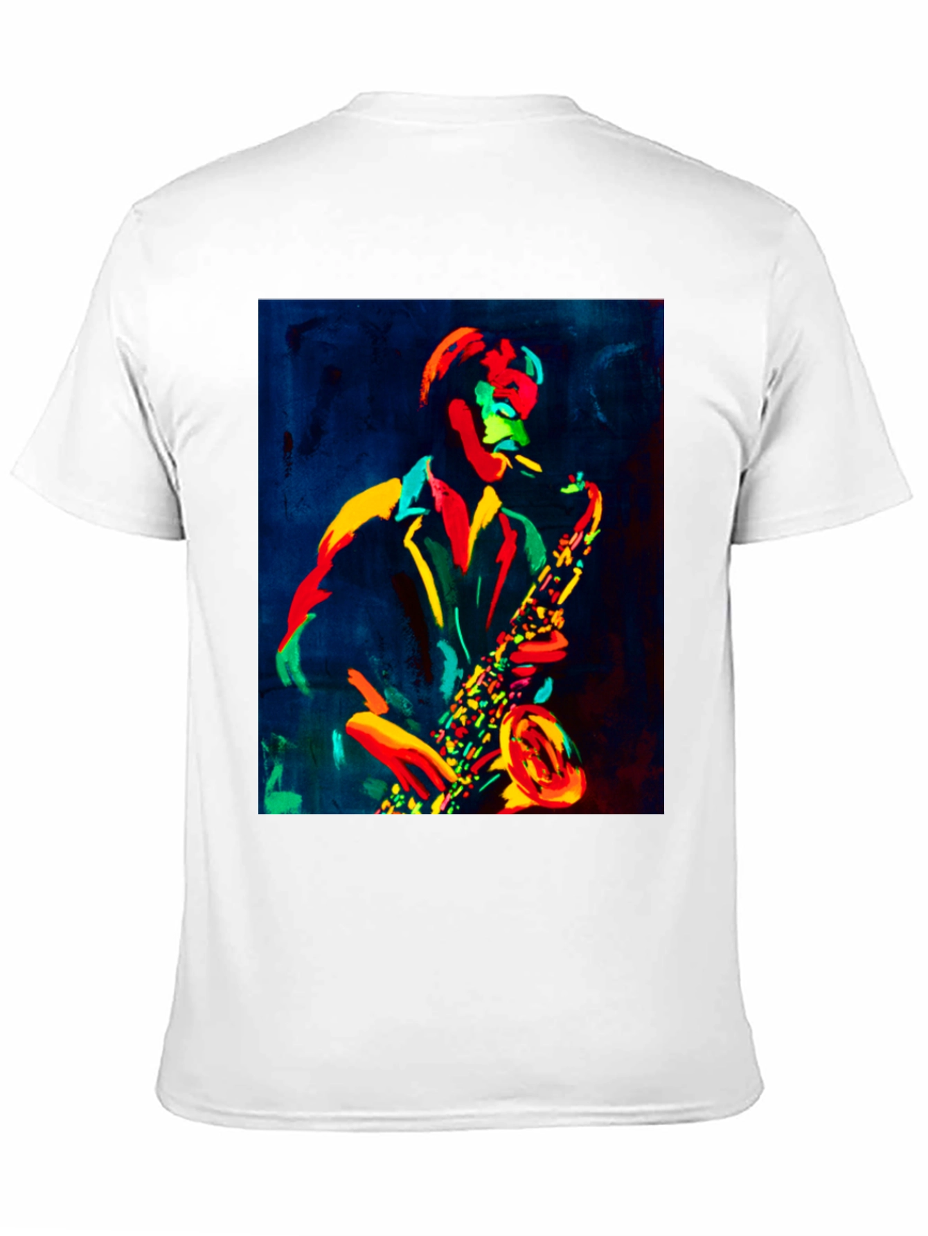 Black Jazz Saxophone Graphic Tee - Cool Music T-Shirt view 11