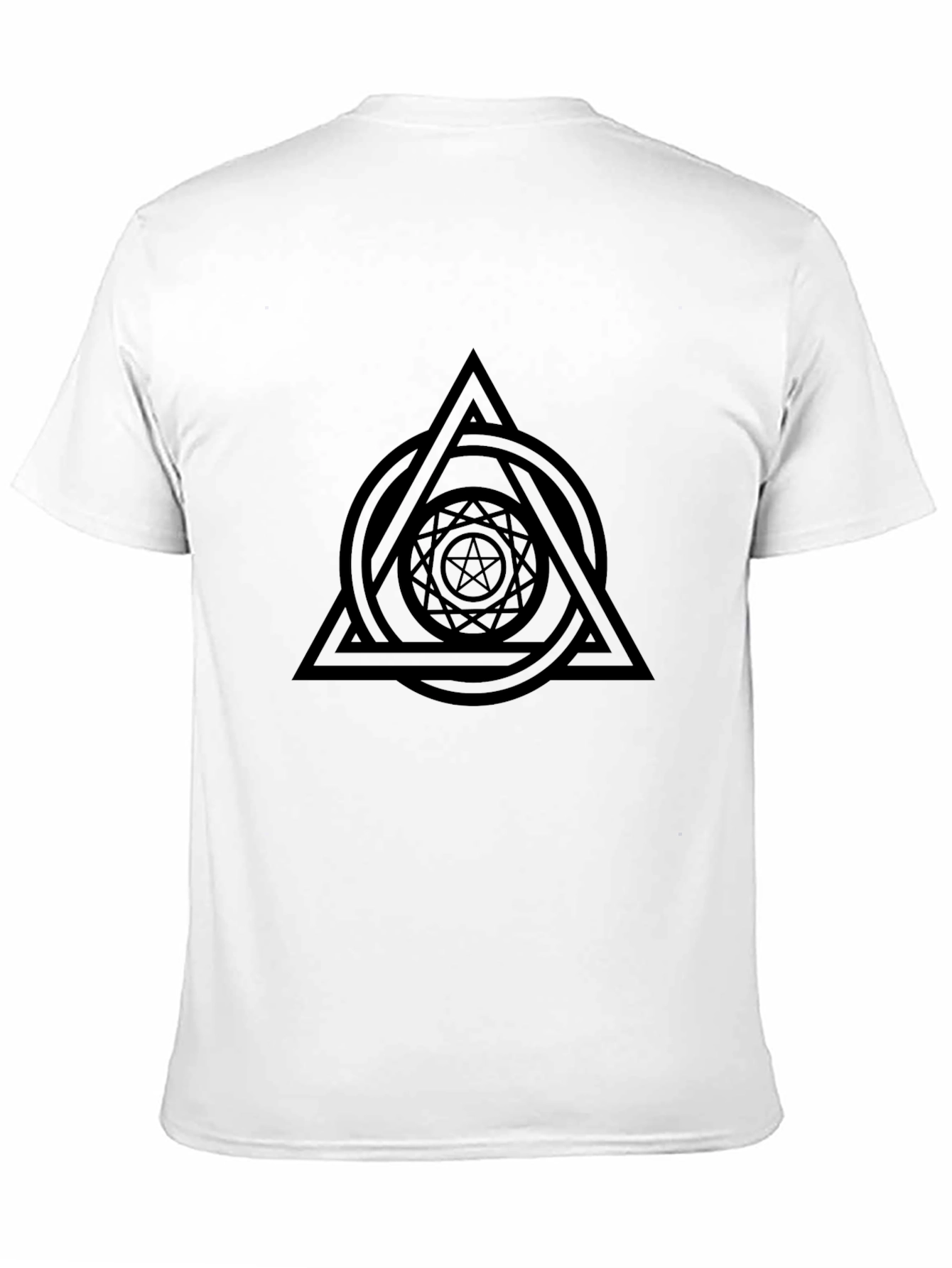 Black Mystic Symbol Graphic Tee - Black Cotton Blend view 11