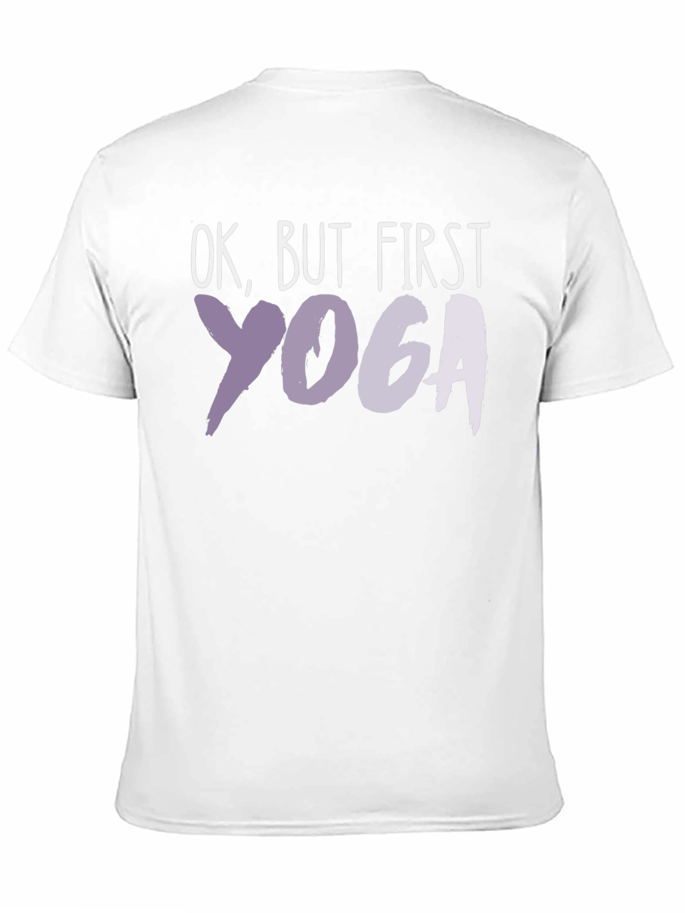 Black Ok, But First Yoga Black T-Shirt view 11