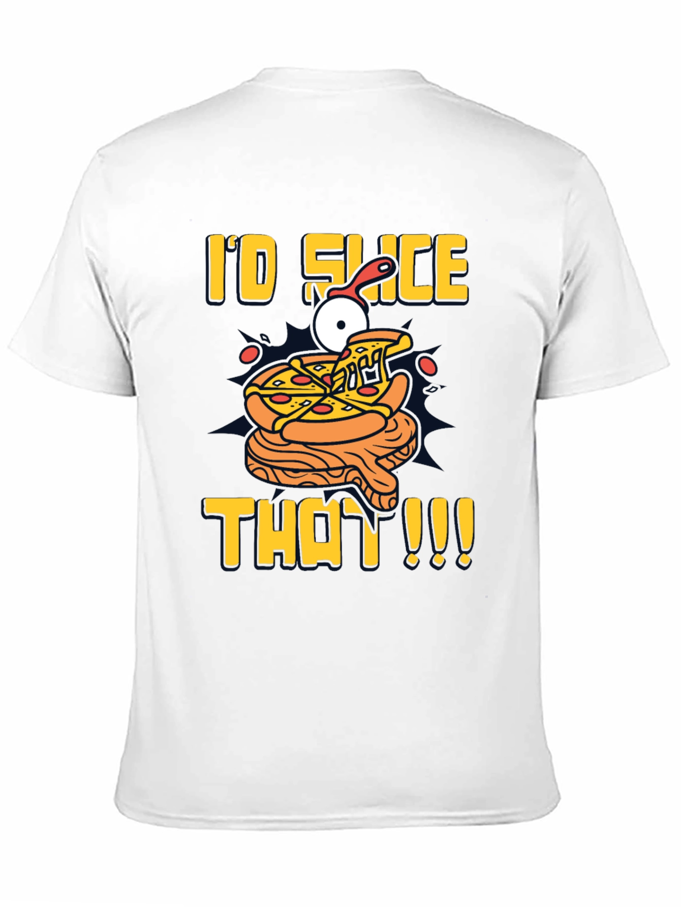 Black I'd Slice That Pizza T-Shirt | Fun Graphic Tee view 11