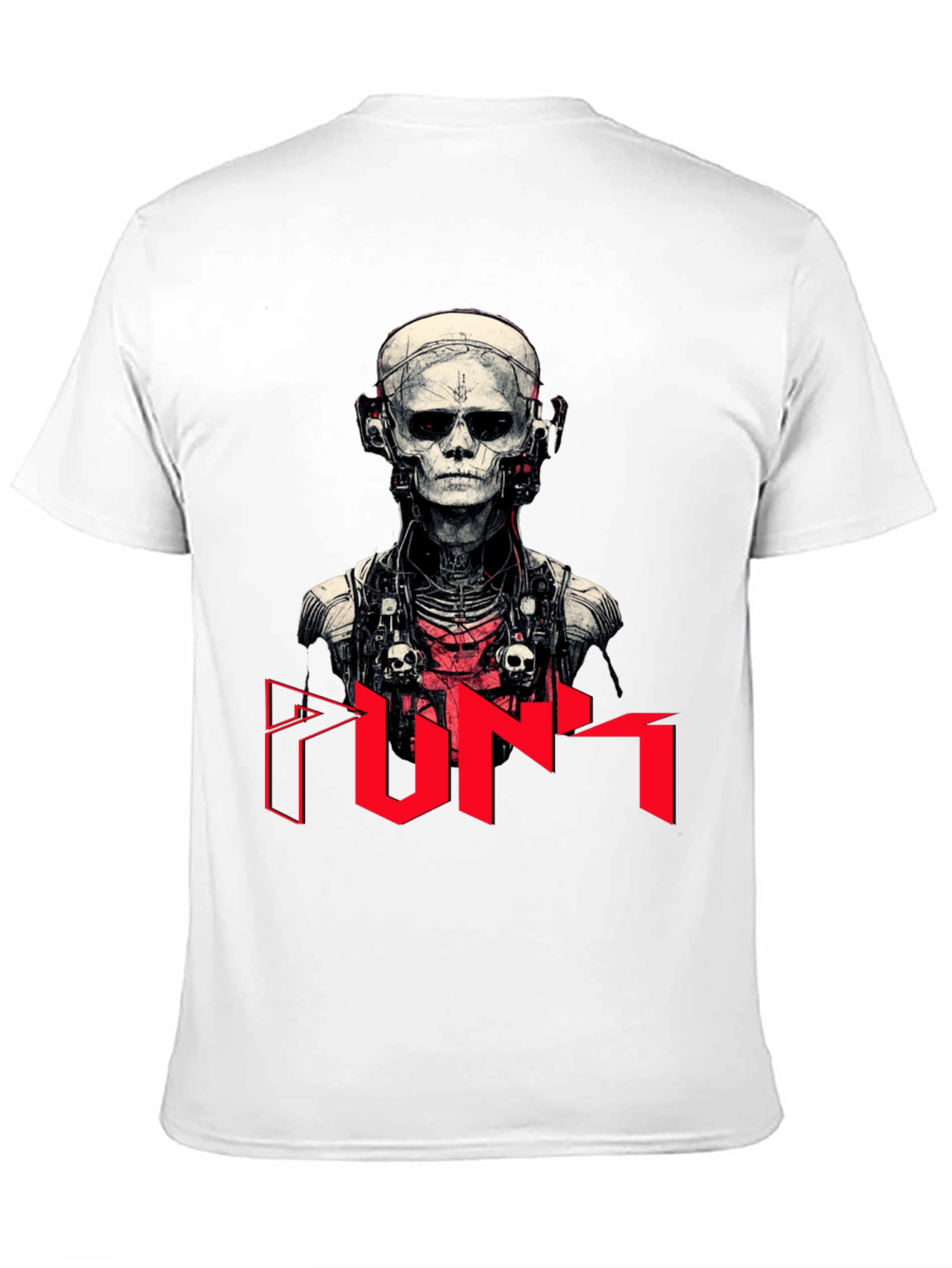 Black Cyberpunk Skeleton Graphic Tee view 11