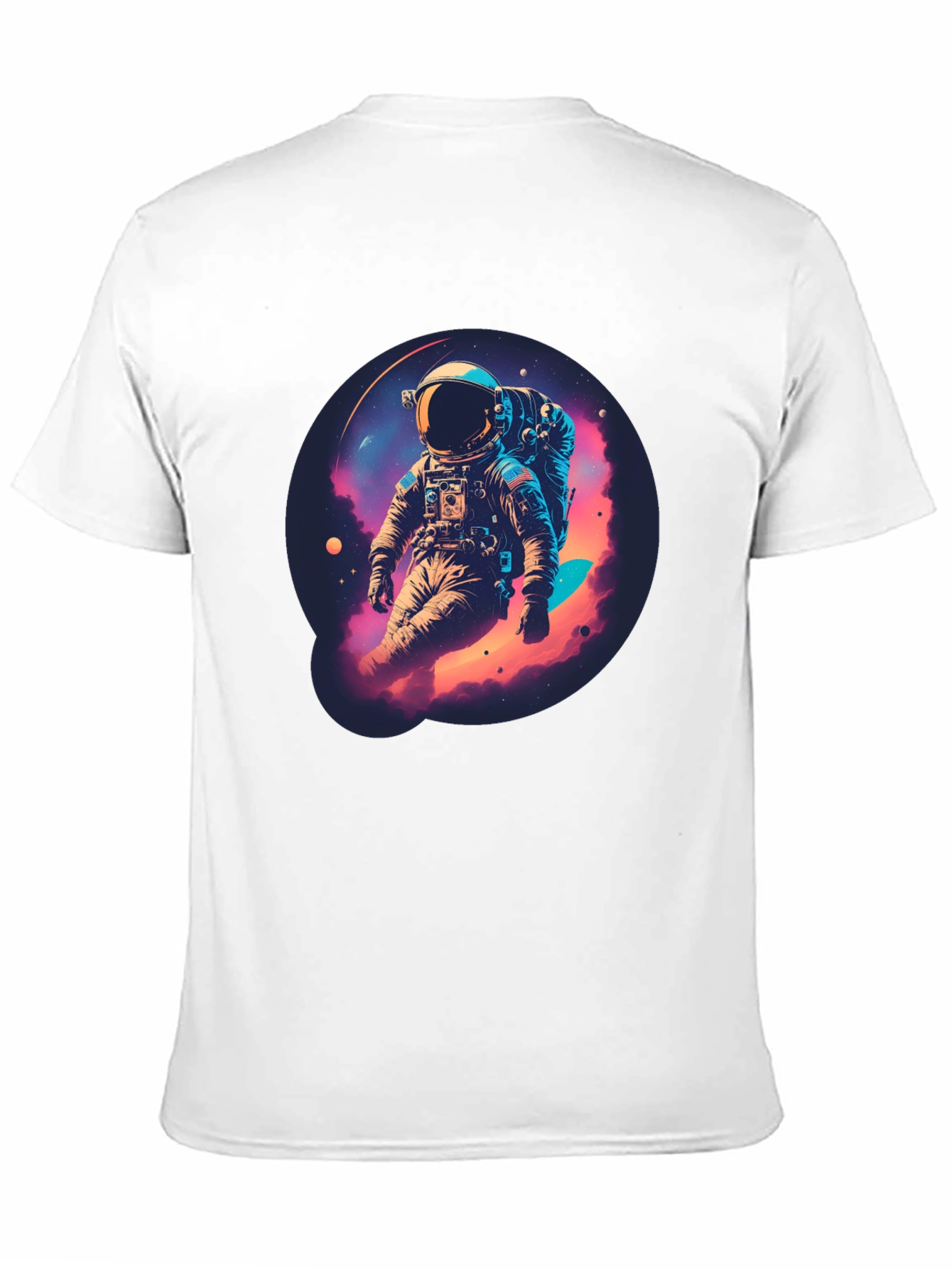 Black Astronaut Galaxy Black T-Shirt view 11