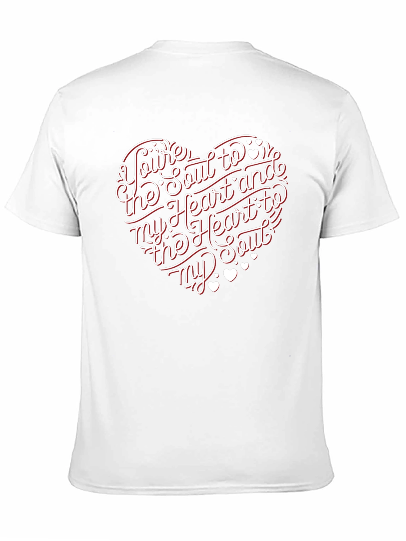 Black Soul to Heart T-Shirt - Romantic Graphic Tee view 11