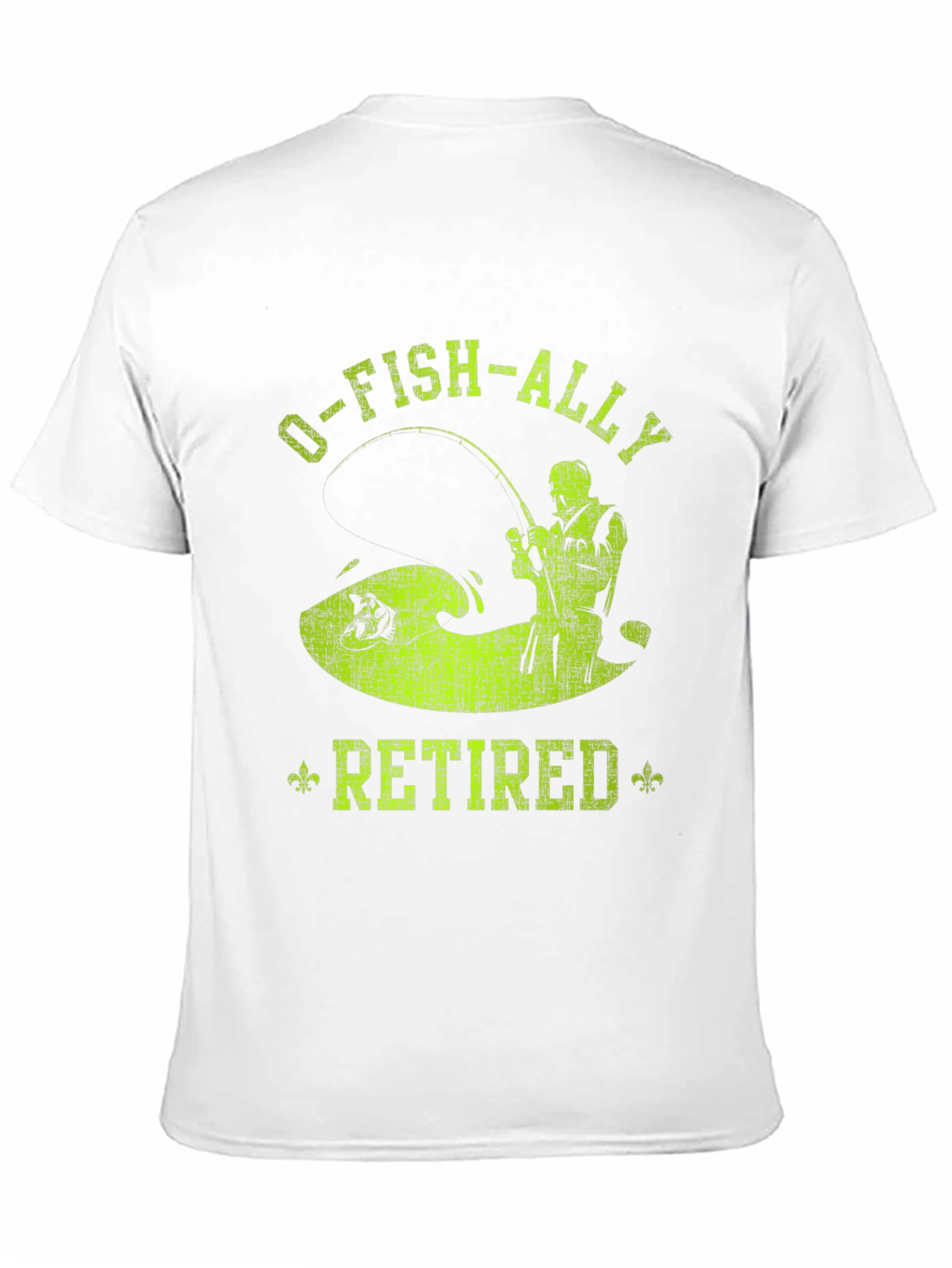 Black O-FISH-ALLY Retired Fishing T-Shirt view 11