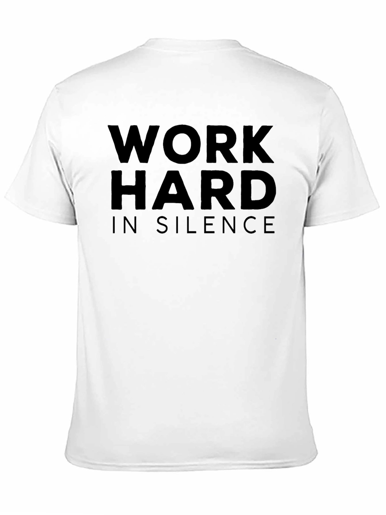 Black Work Hard in Silence Black Graphic Tee view 11