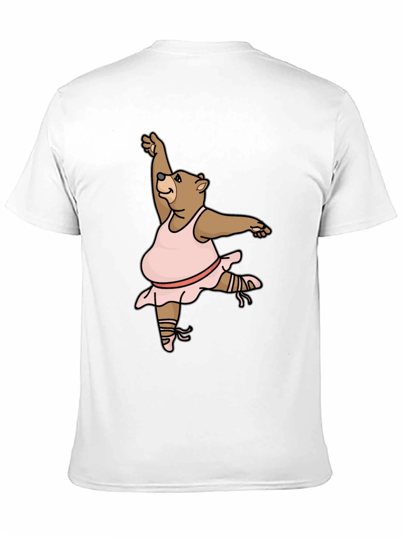 Black Dancing Bear T-Shirt - Black Cotton Tee view 11