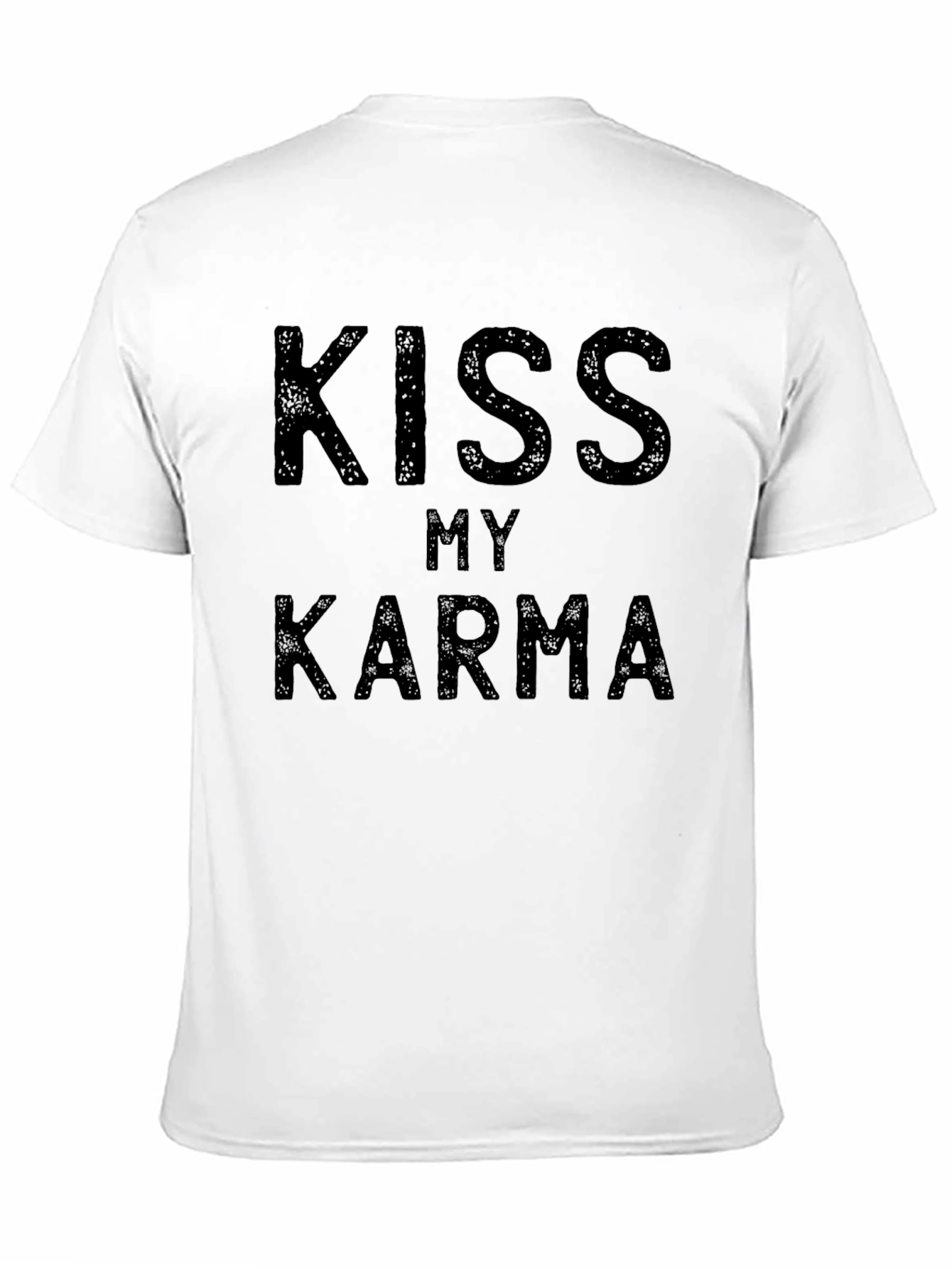 Black Kiss My Karma Black T-Shirt - Men's Graphic Tee view 11