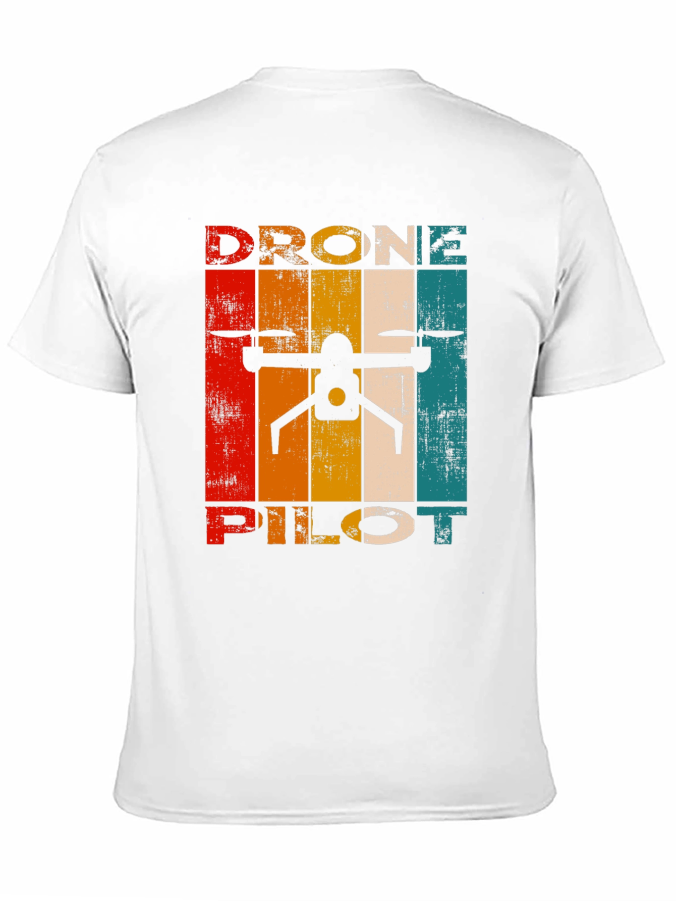 Black Drone Pilot Retro Graphic T-Shirt view 11
