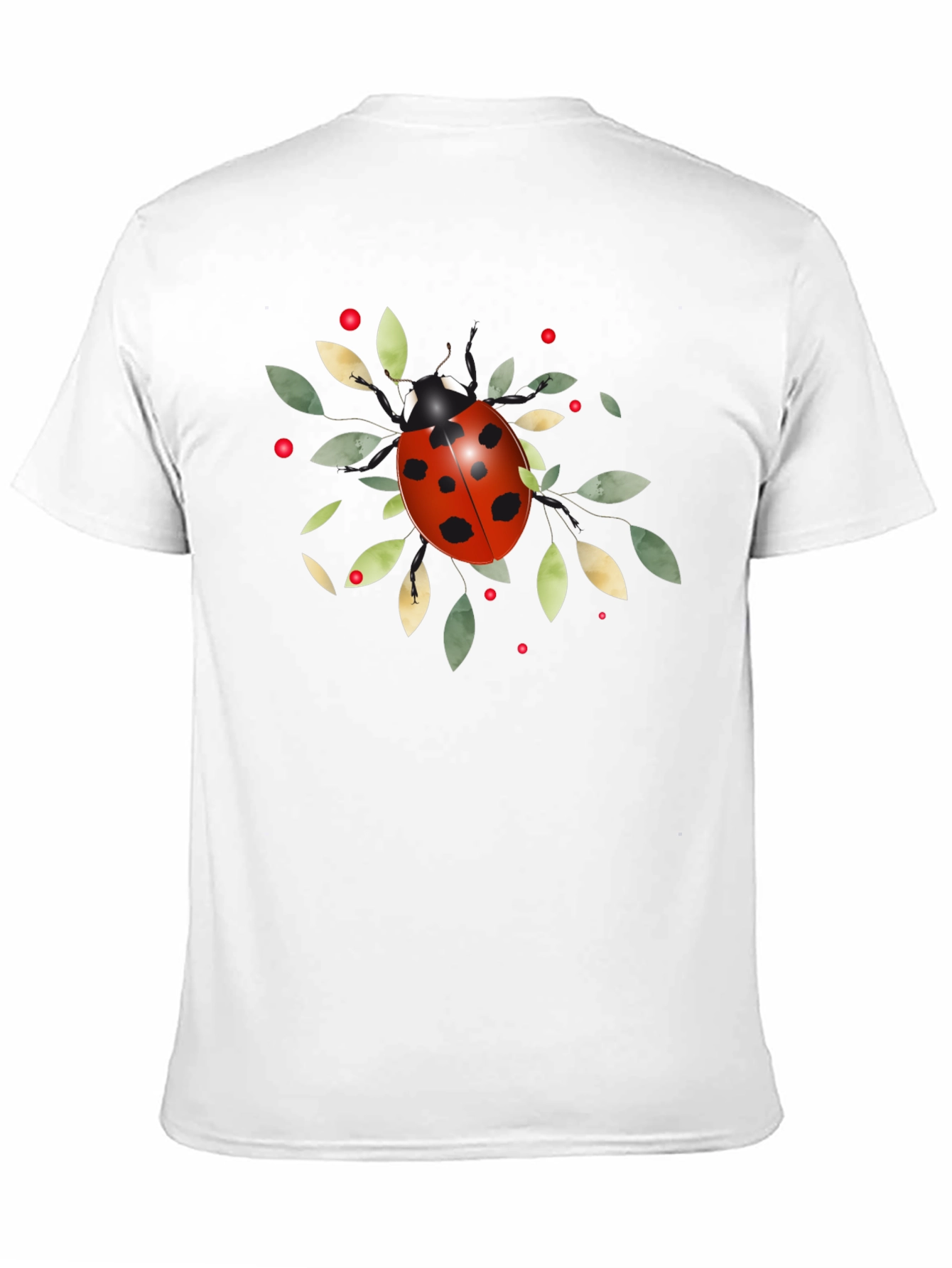 Black Ladybug Graphic Tee - Nature Inspired Casual Wear view 11