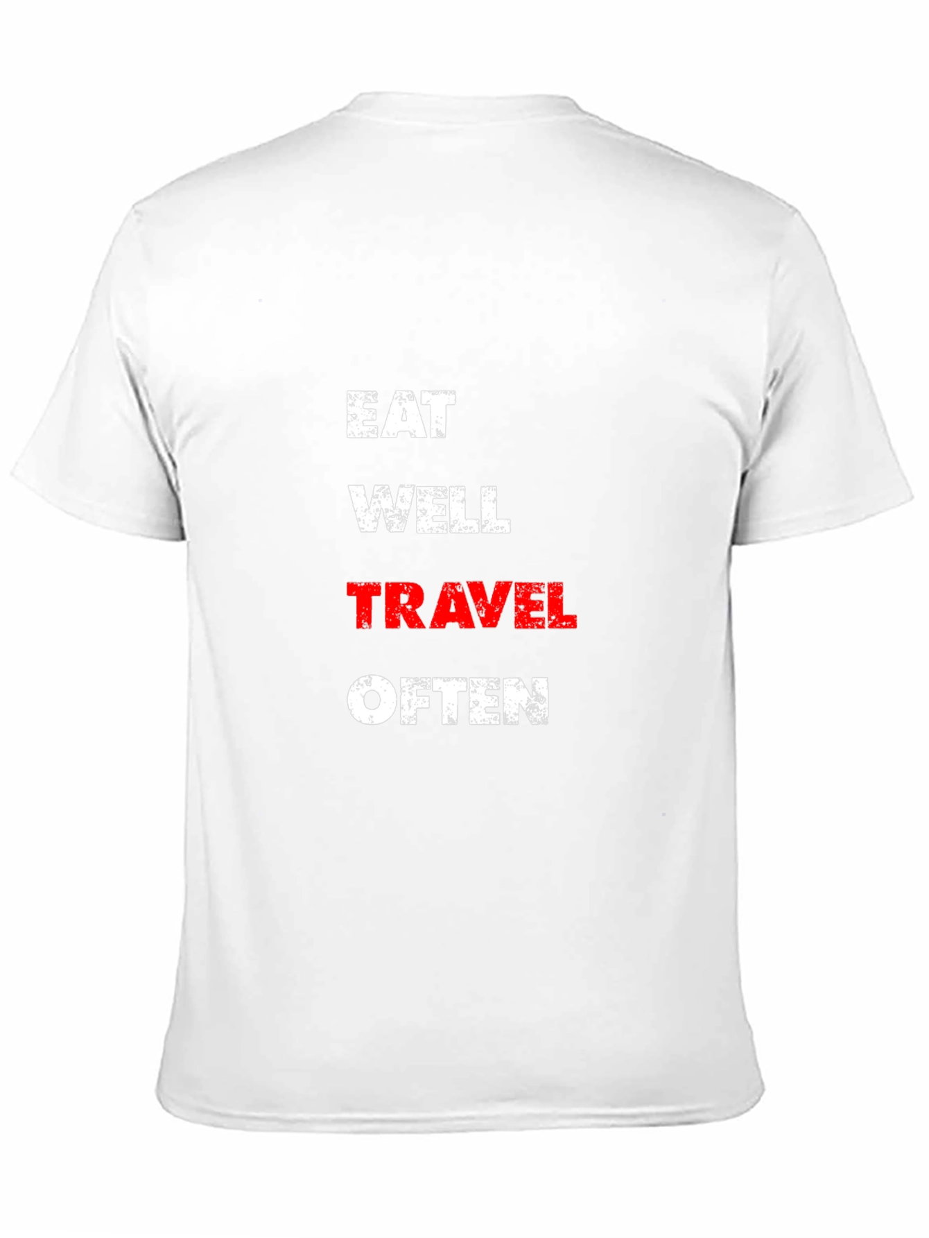 Black Eat Well Travel Often Black T-Shirt view 11