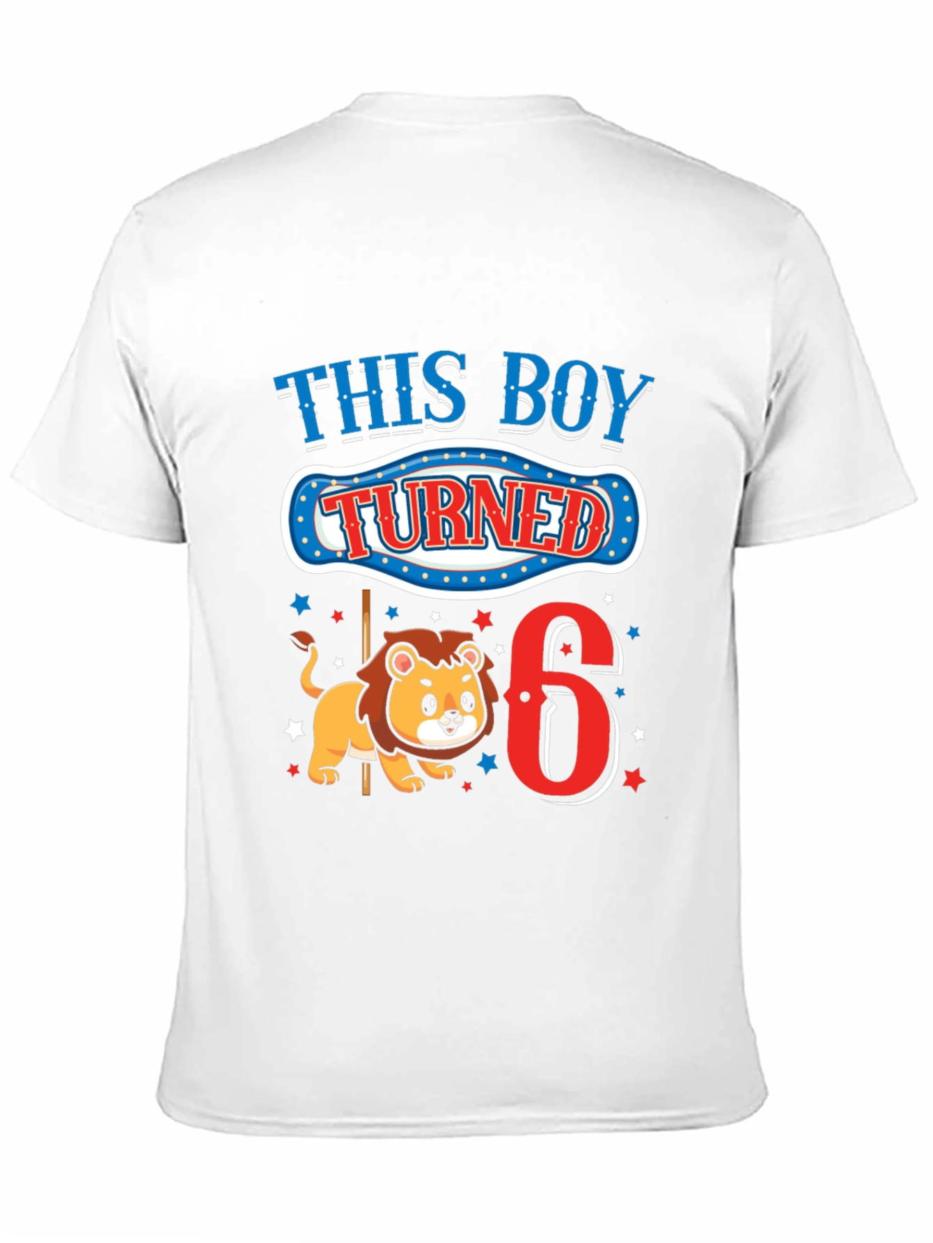 Black Boy's 6th Birthday Lion T-Shirt view 11