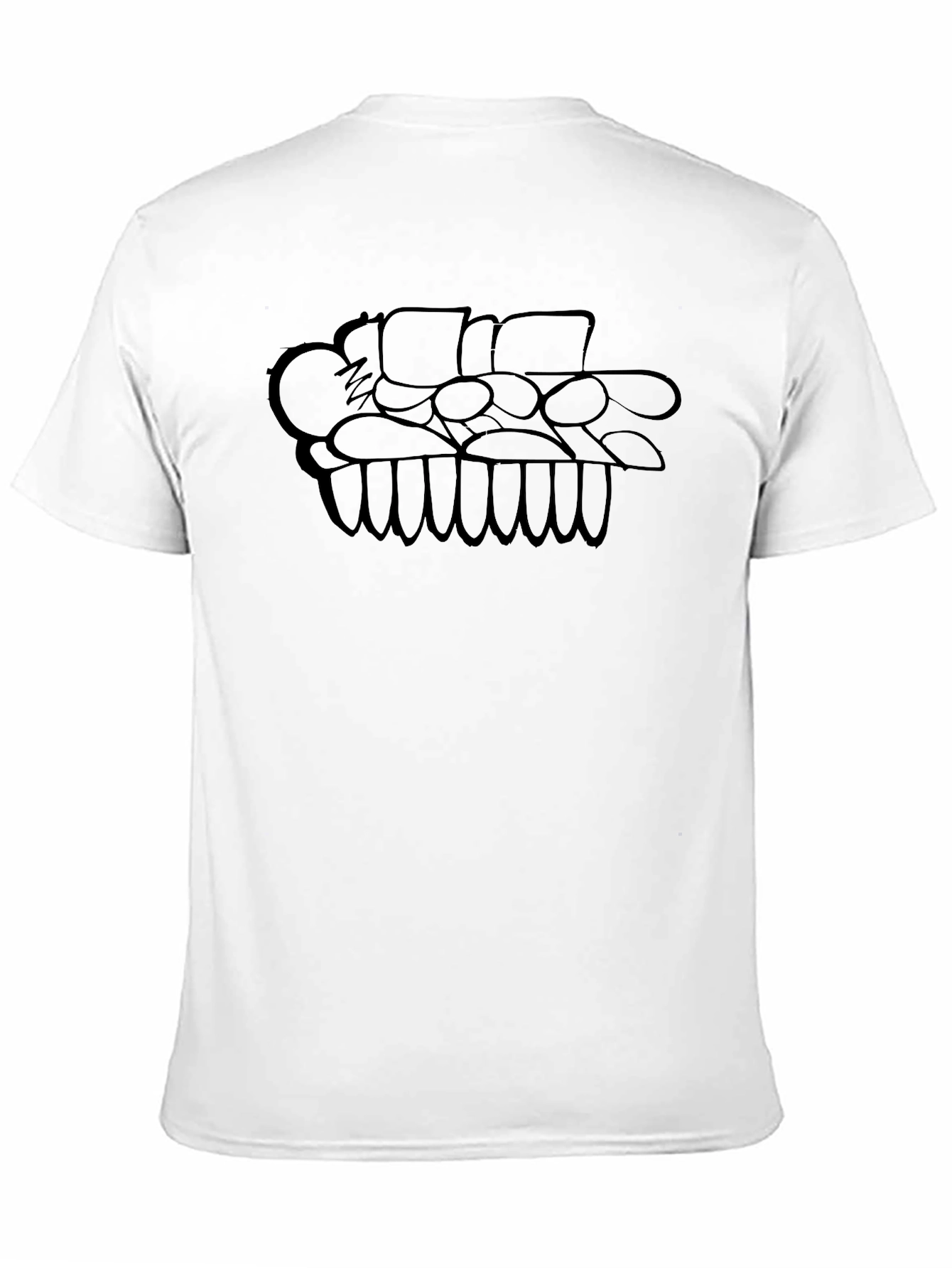 Black Abstract Graphic Print Tee - Black view 11