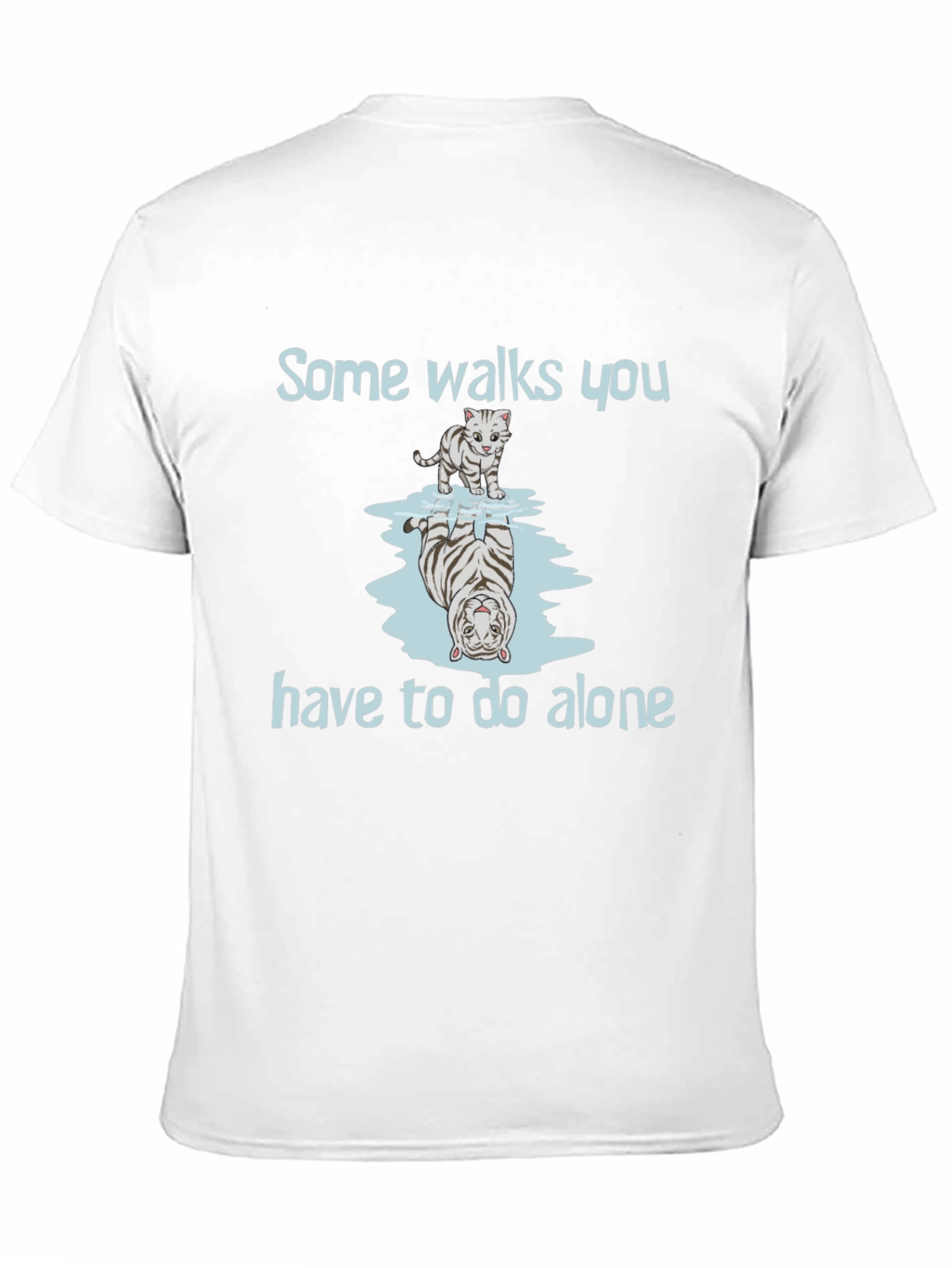 Black Tiger Reflection Graphic Tee - Some Walks You Have to Do Alone view 11