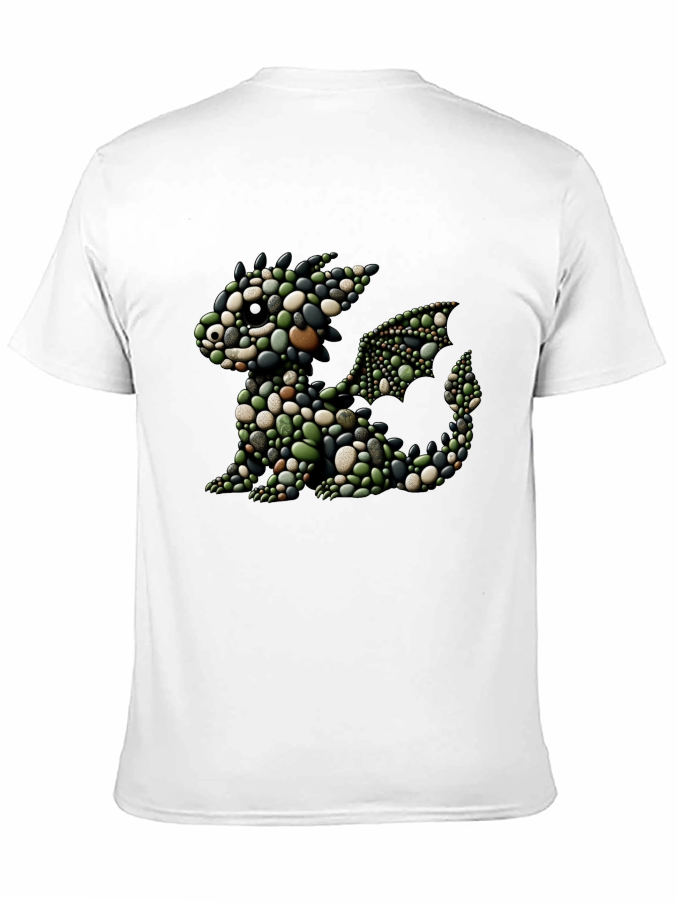 Black Pebble Dragon Tee - Unique Graphic Print view 11