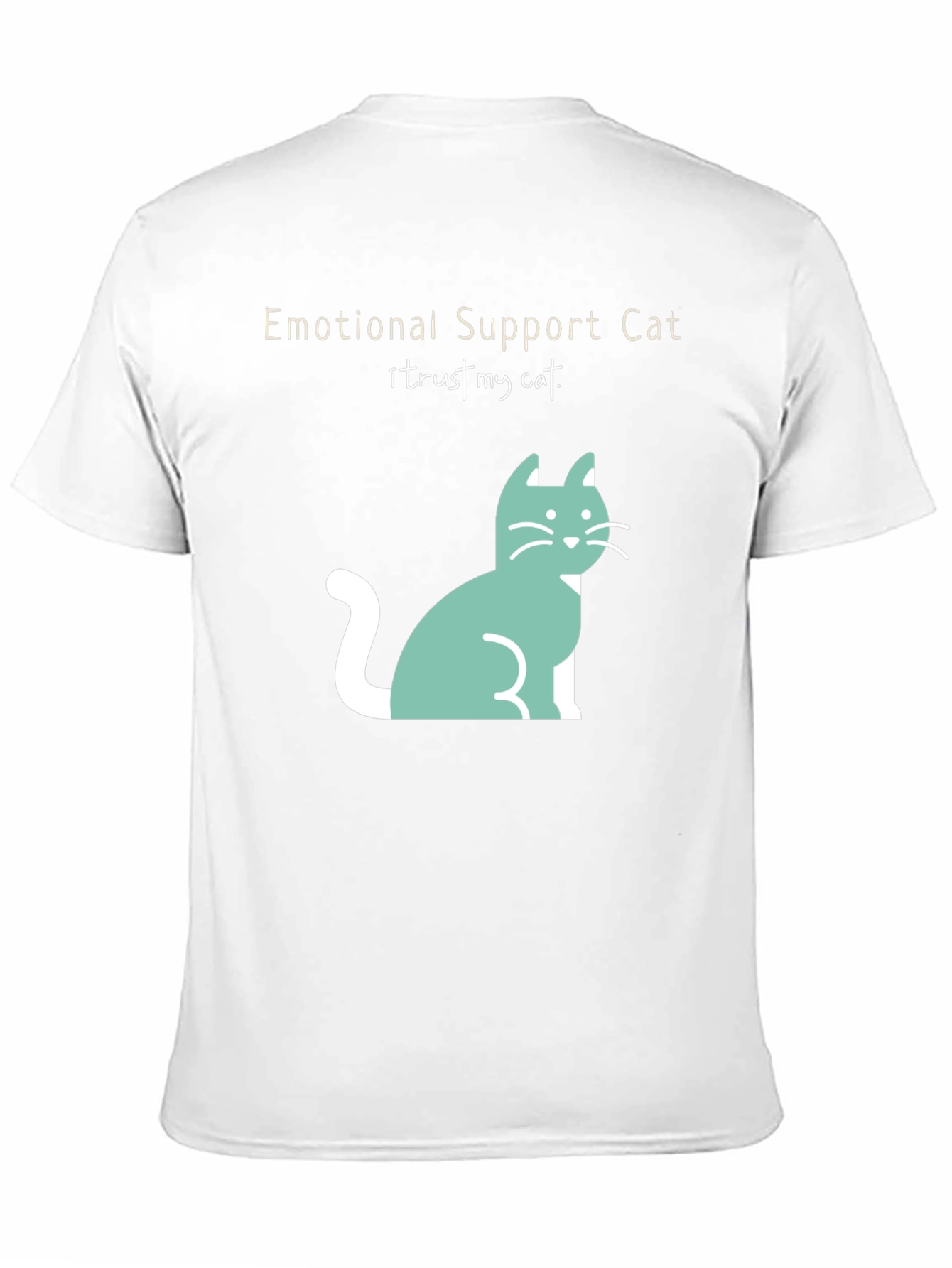 Black Emotional Support Cat T-Shirt - I Trust My Cat! view 11