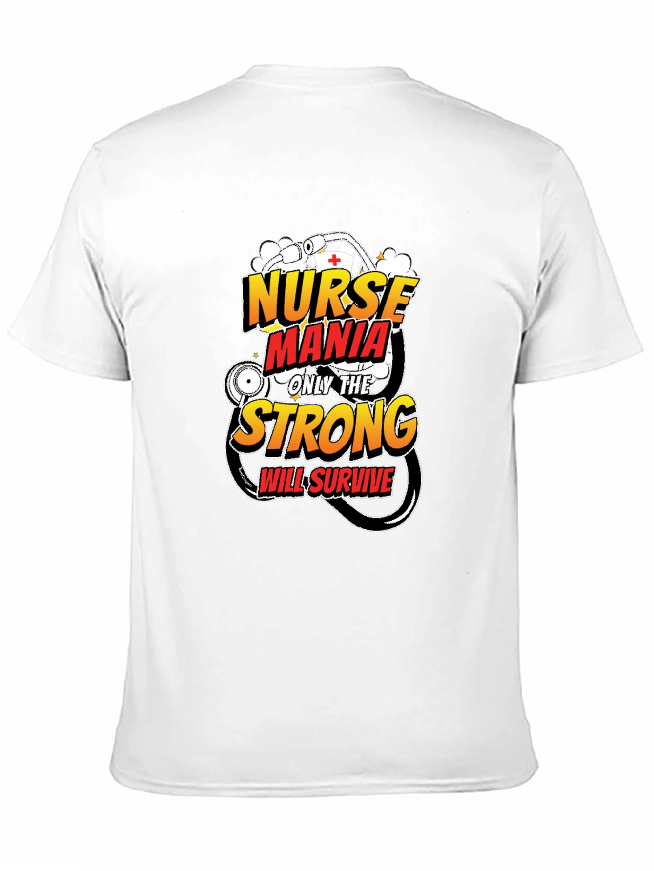 Black Nurse Mania T-Shirt: Only The Strong Survive view 11