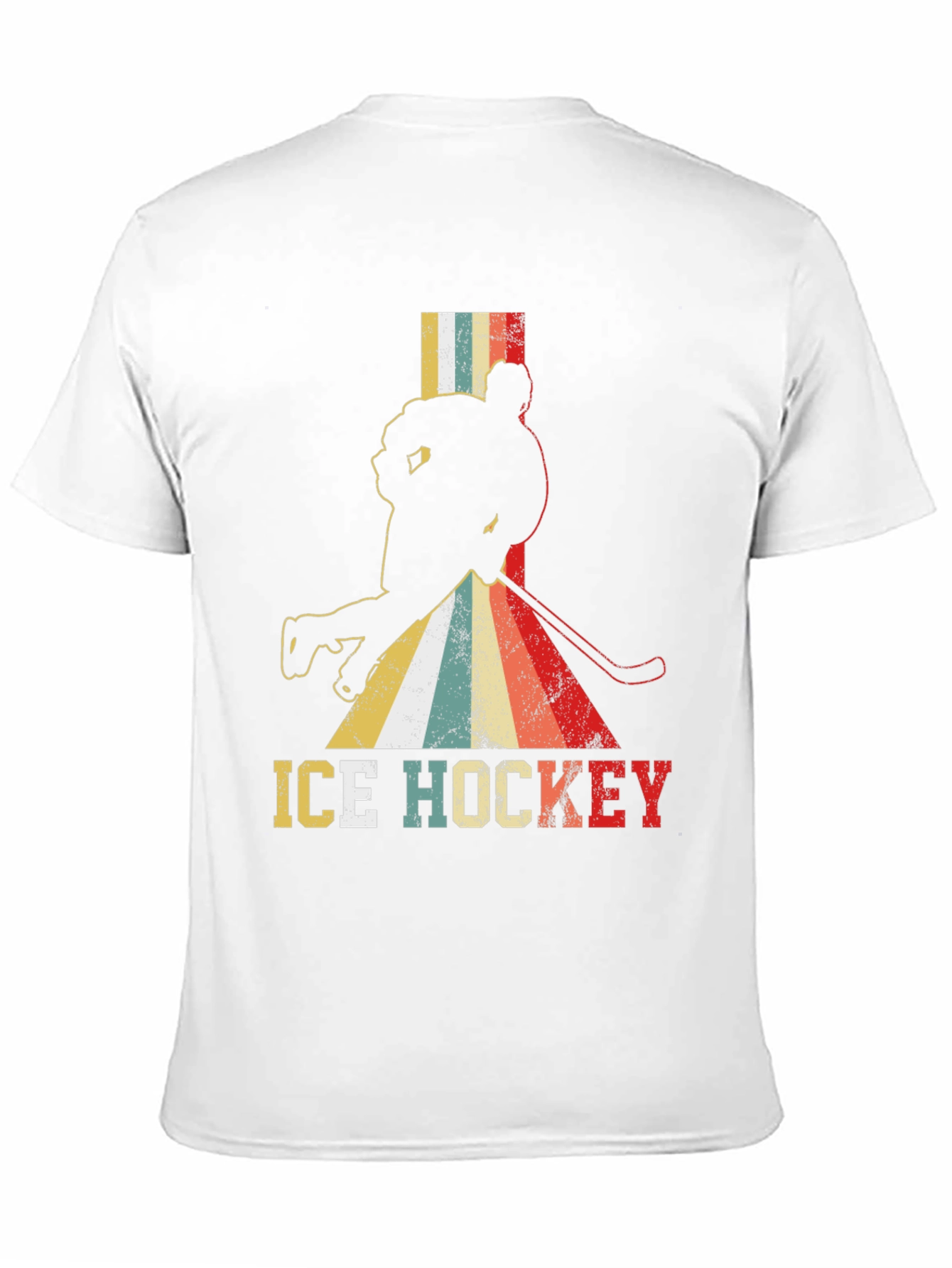 Black Retro Ice Hockey T-Shirt - Vintage Style Tee view 11
