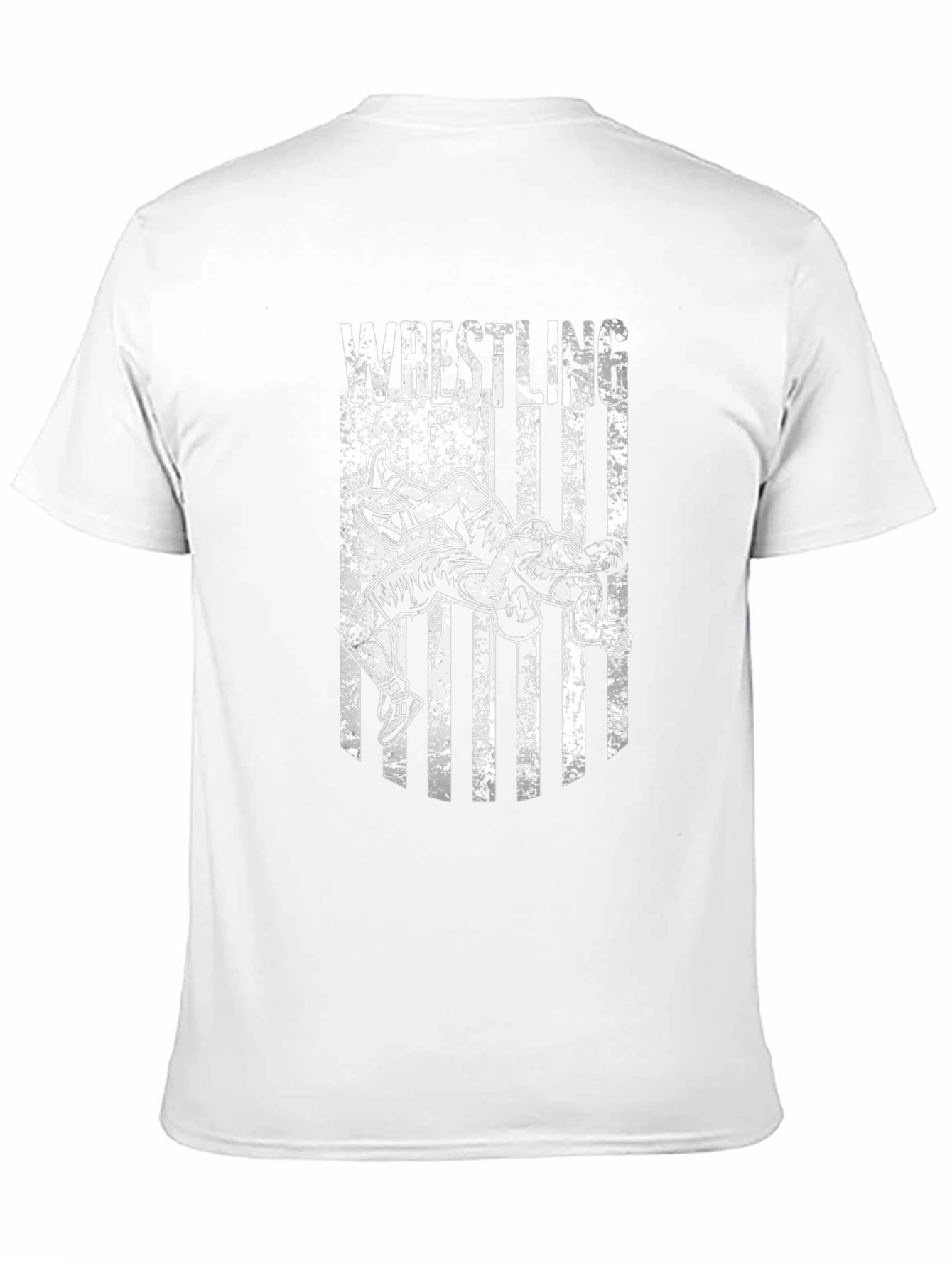 Black Wrestling USA Flag Graphic T-Shirt view 11