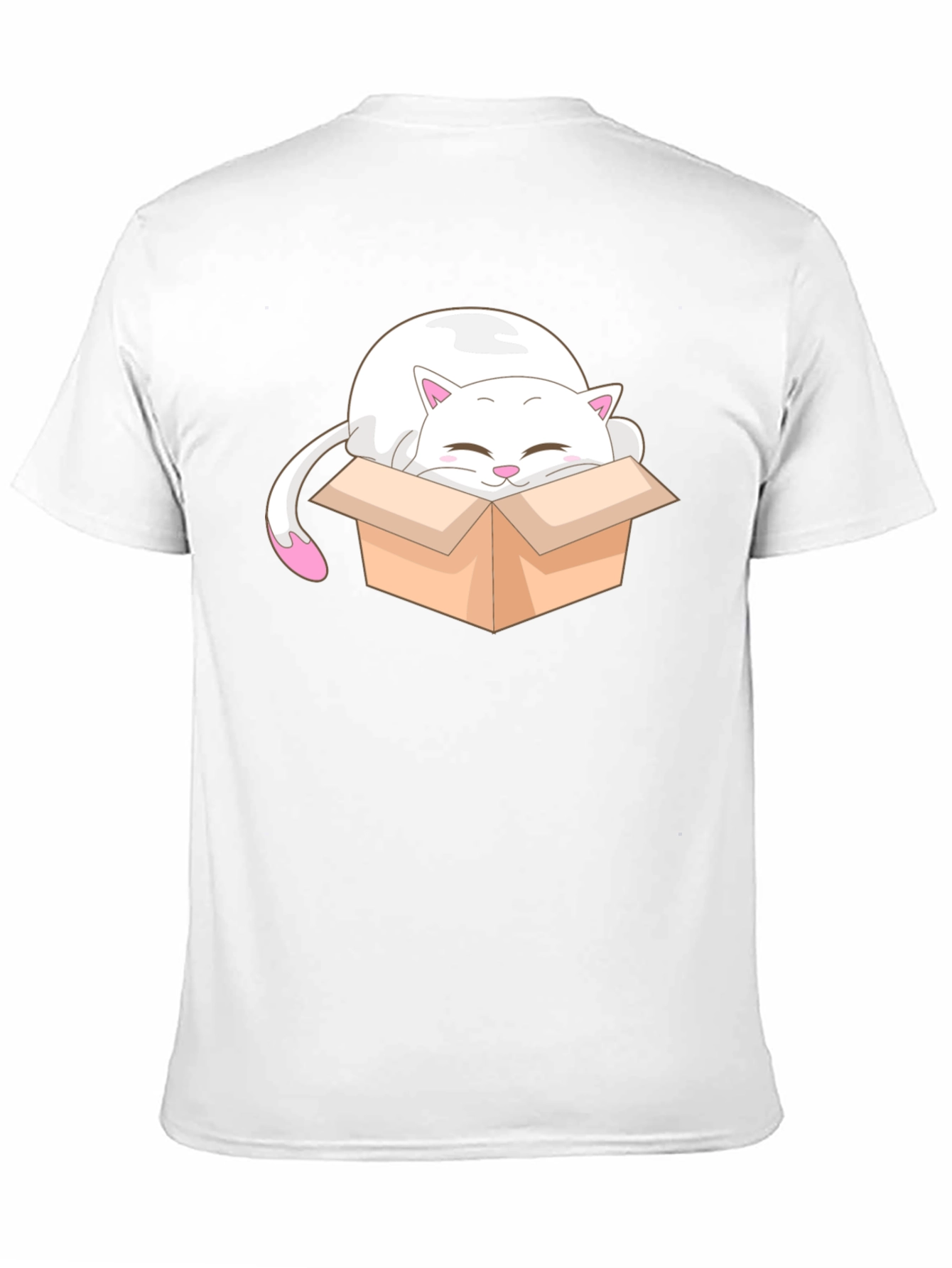 Black Cute Cat in Box Graphic T-Shirt view 11