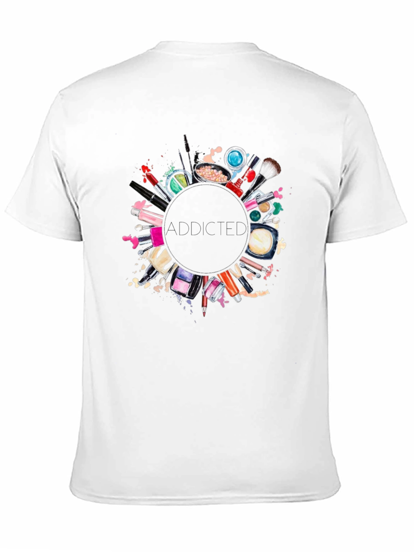 Black Makeup Circle Graphic Tee - Unisex view 11