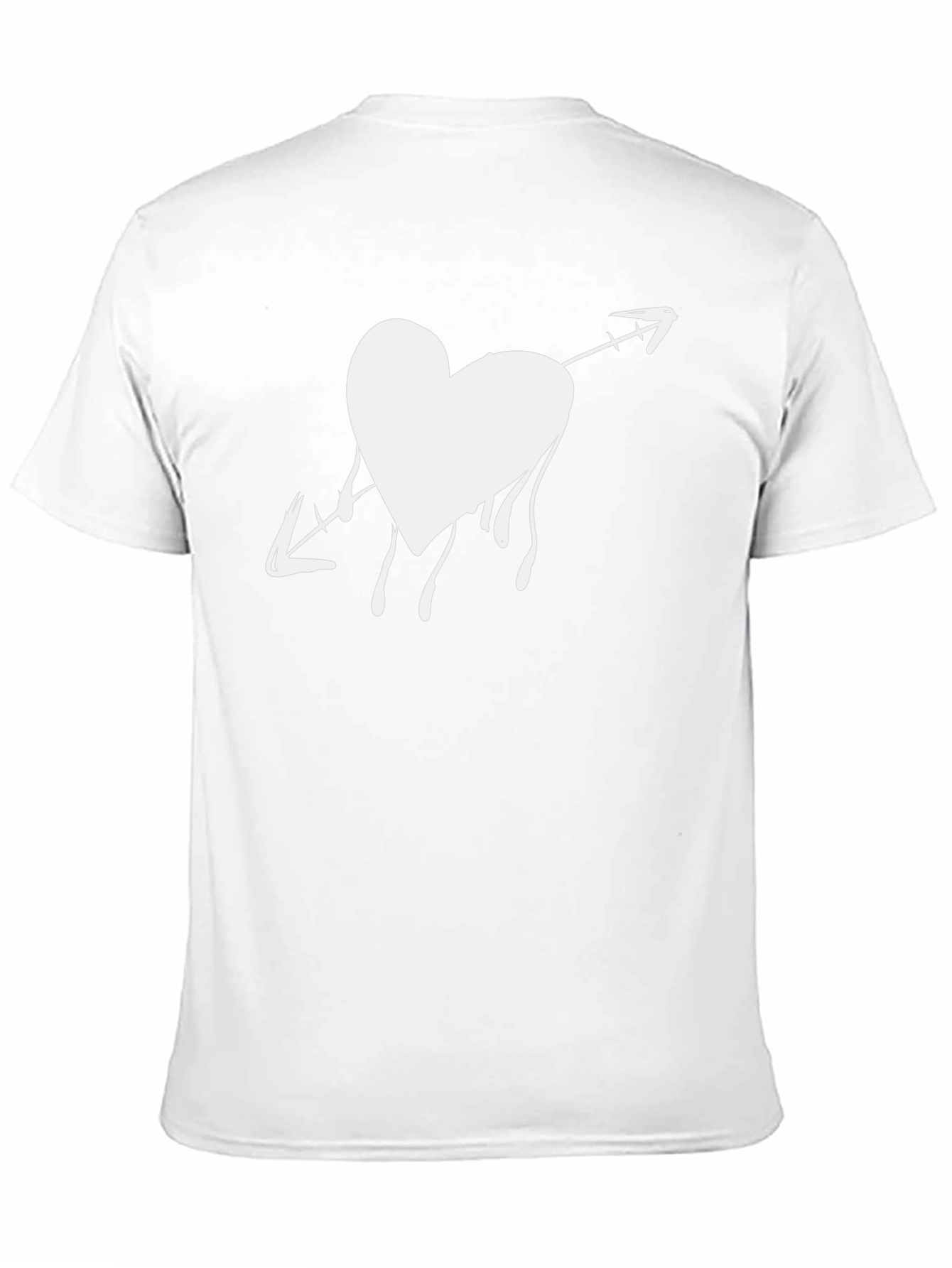 Black Heart Arrow Graphic Tee - Stylish Black T-Shirt view 11