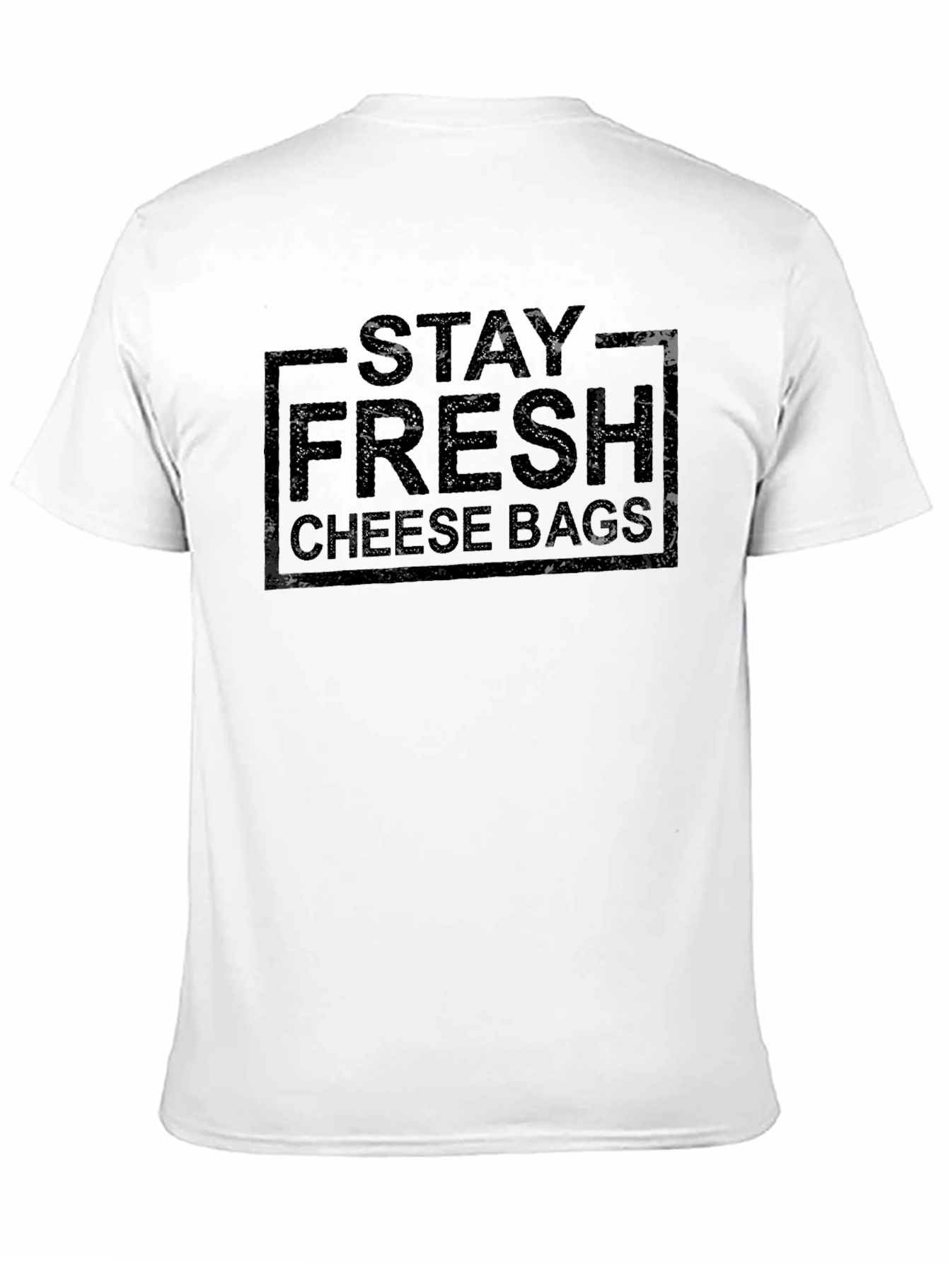 Black Stay Fresh Cheese Bags Graphic T-Shirt view 11