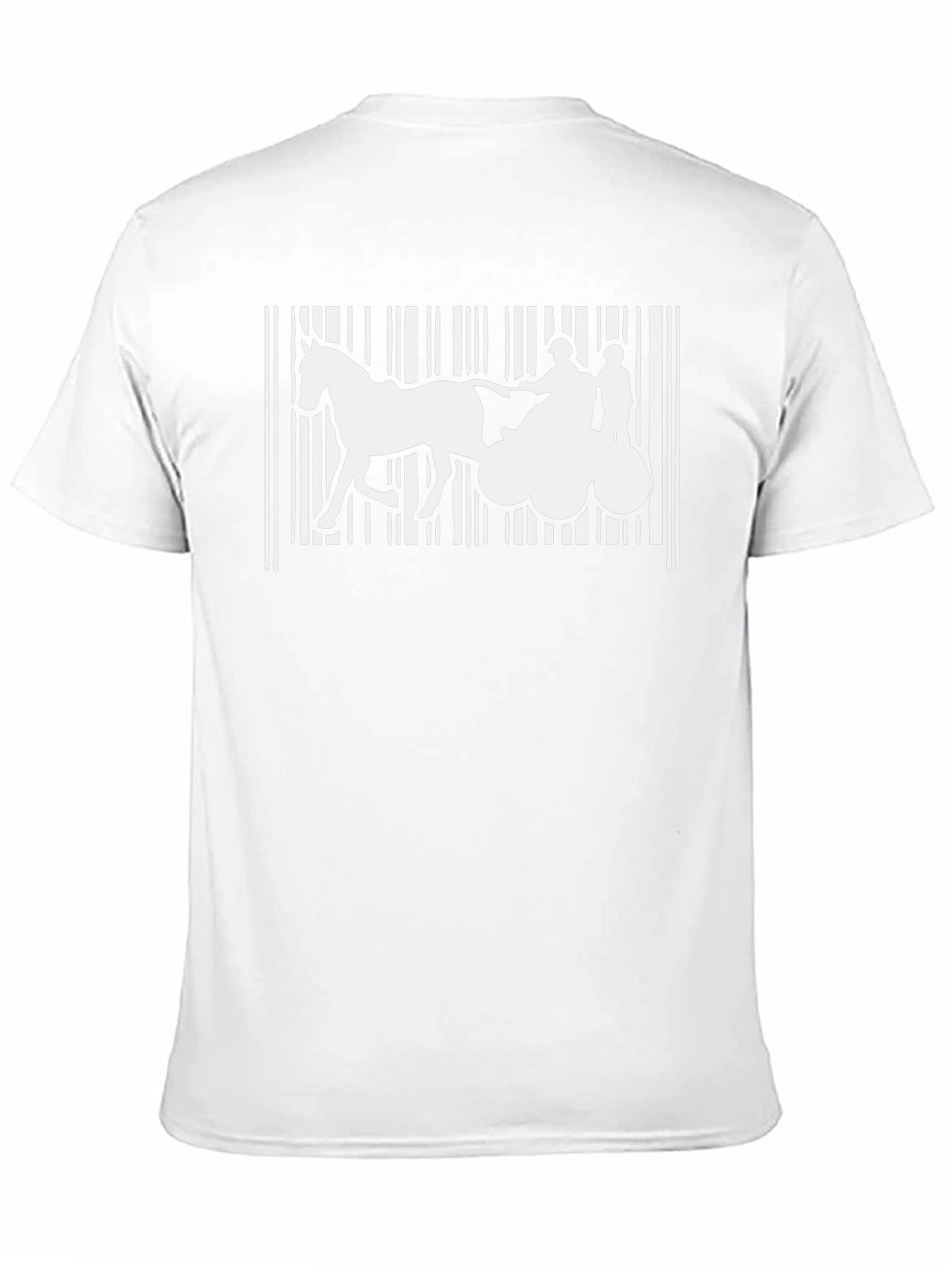 Horse Drawn Chariot Barcode T-Shirt - 11
