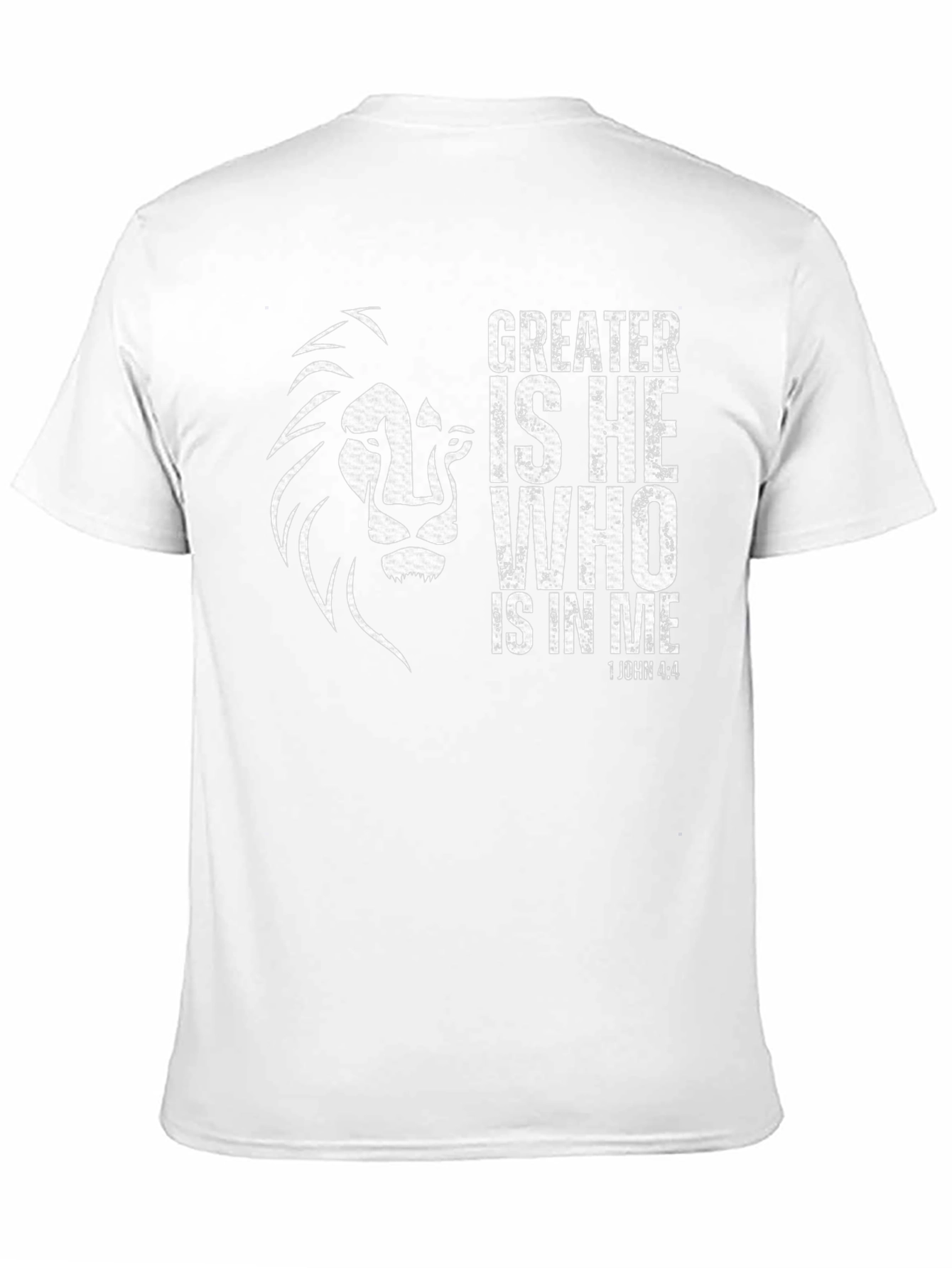 Black Greater Is He Lion Graphic T-Shirt view 11
