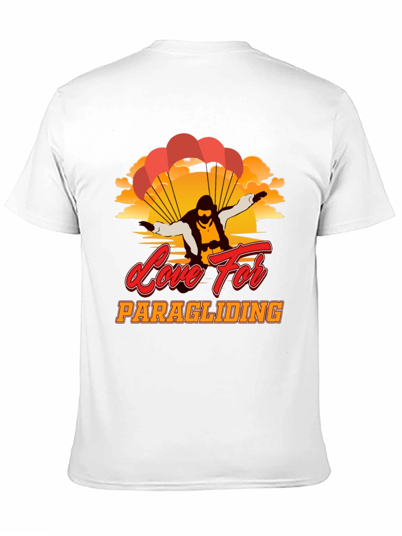 Black Paragliding Love Graphic Tee | Adventure Seeker Shirt view 11