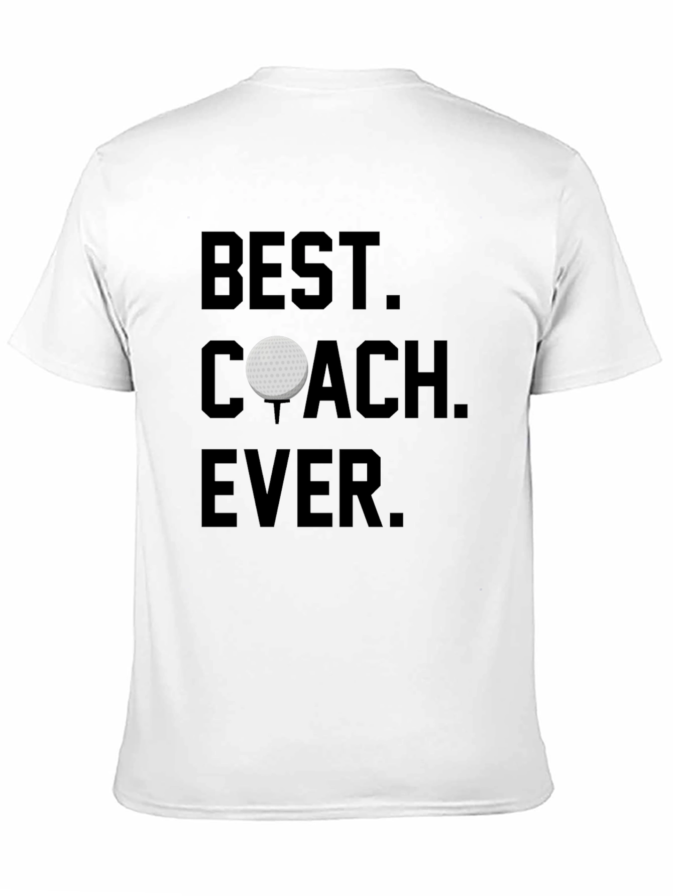 Black Best Coach Ever Golf Ball T-Shirt view 11