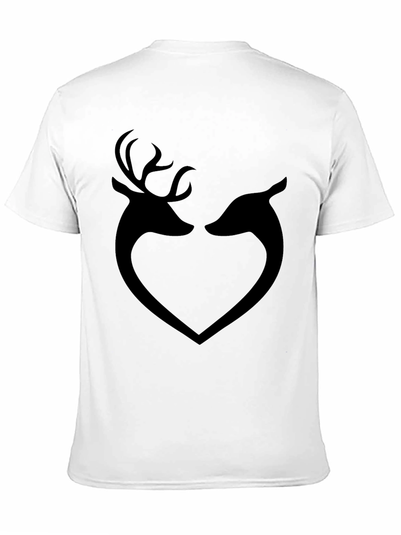 Deer Heart Graphic Tee - Men's Black T-Shirt - 11