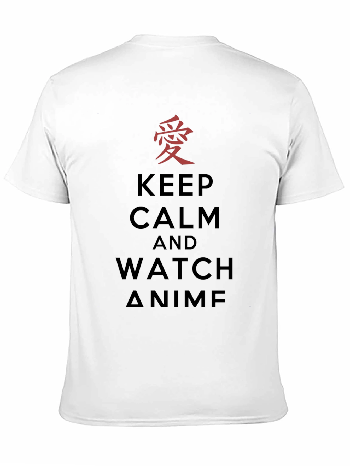 Black Keep Calm & Watch Anime T-Shirt - Black view 11