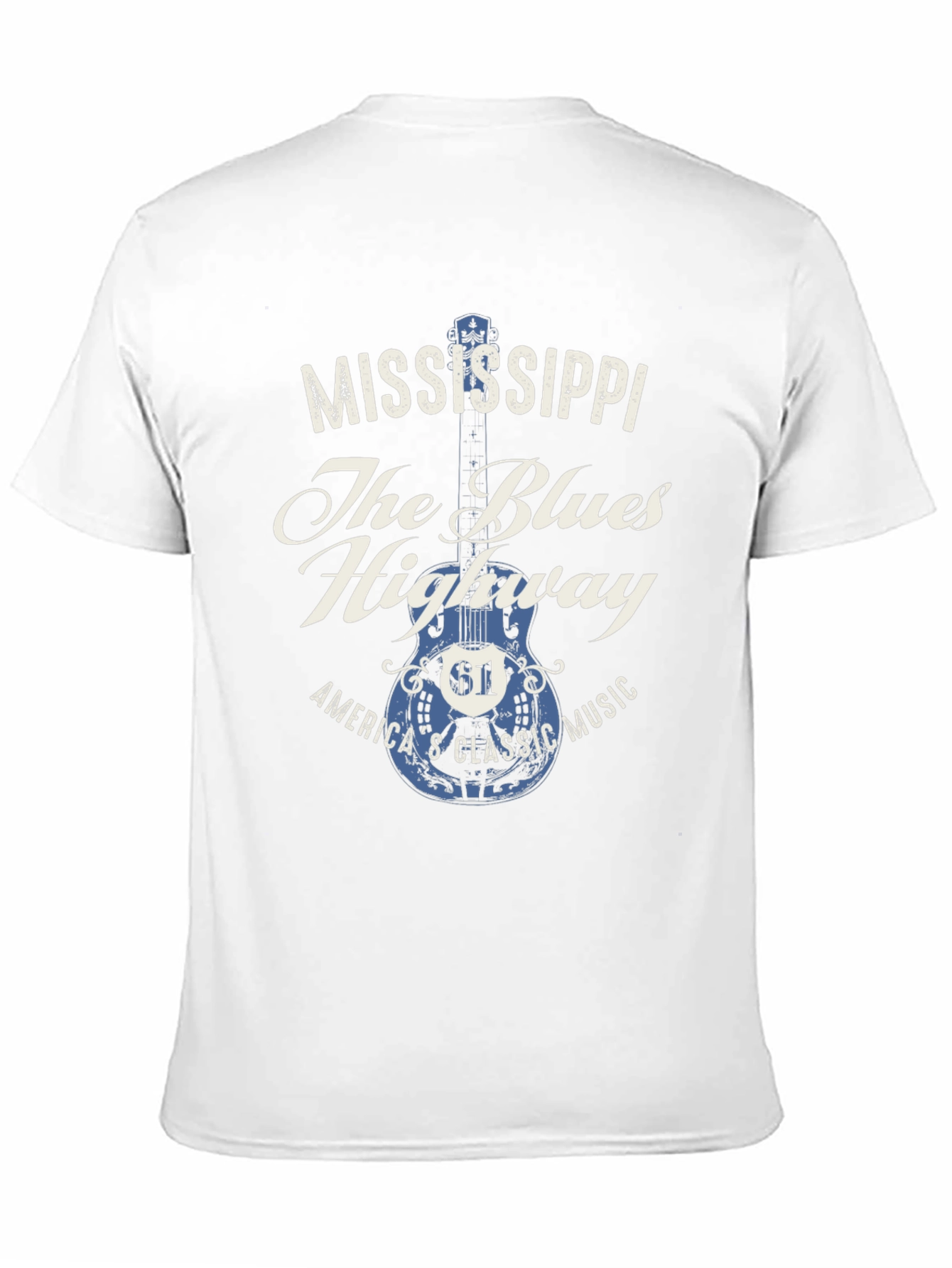 Black Mississippi Blues Highway Graphic T-Shirt view 11