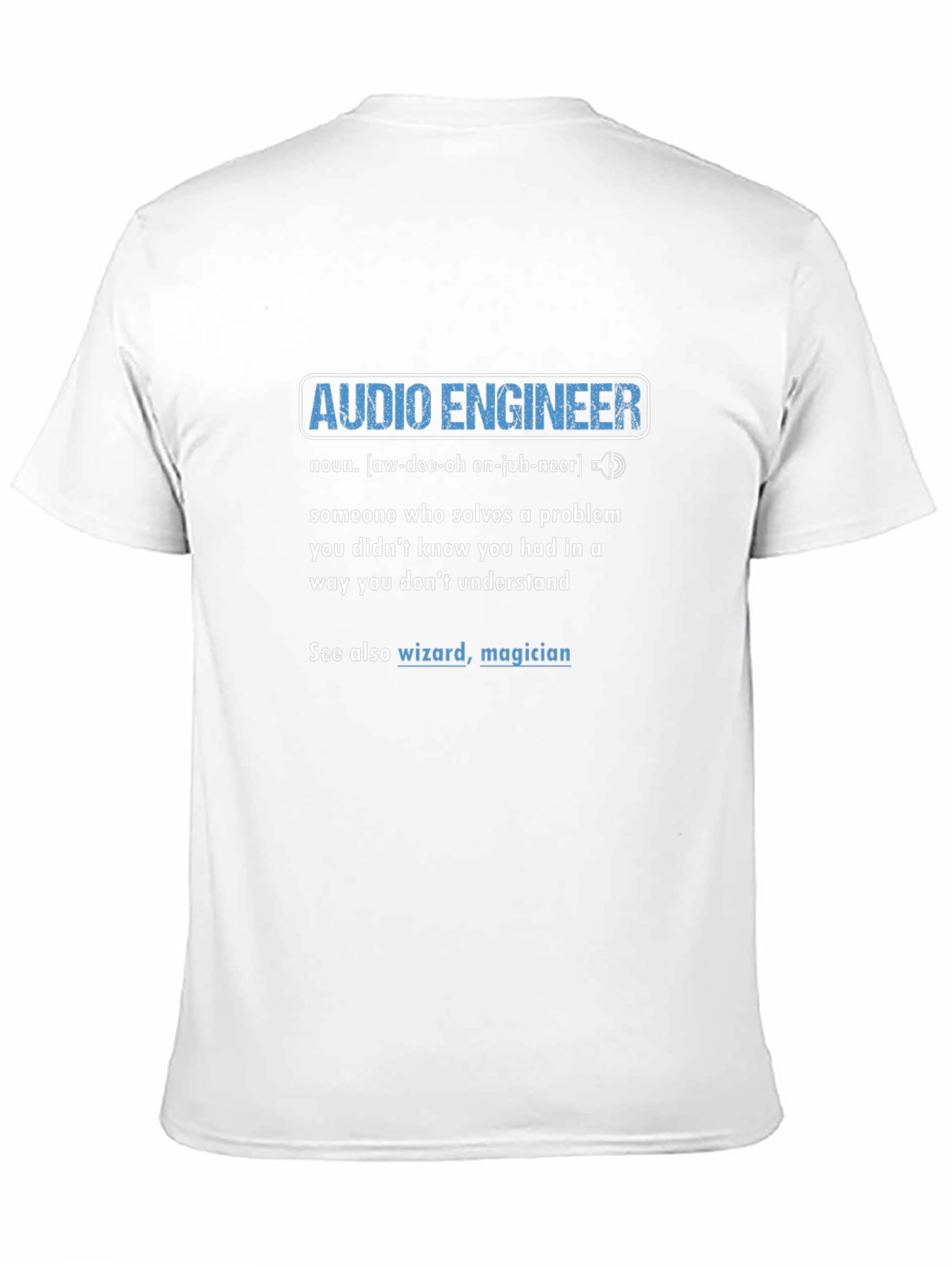 Black Audio Engineer Definition Graphic T-Shirt view 11