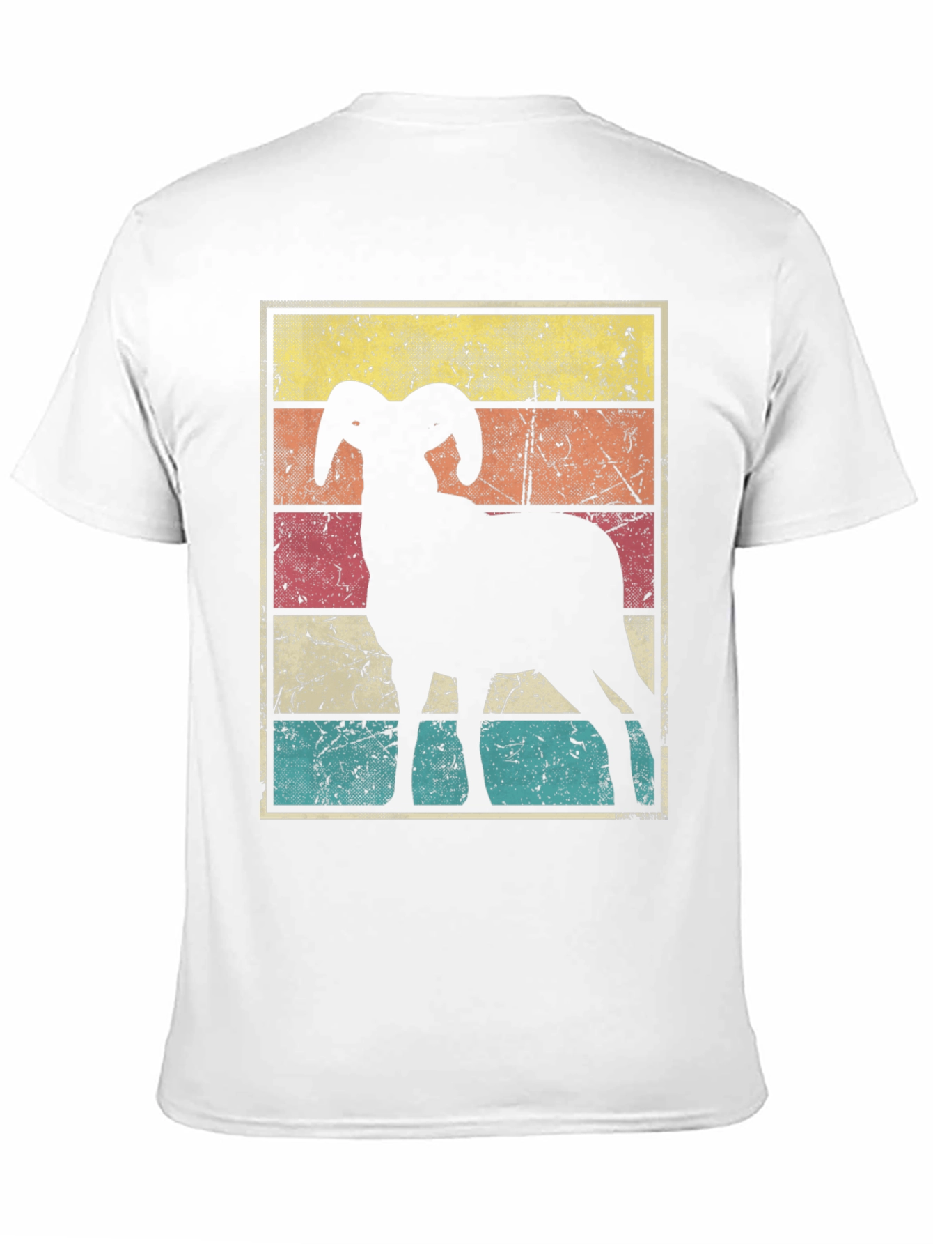 Black Retro Ram Graphic Tee - Black Cotton Blend view 11