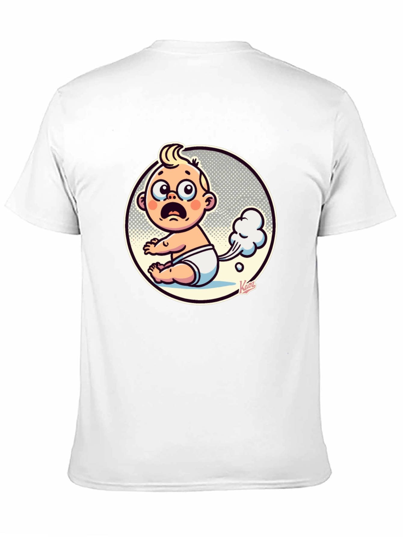 Black Funny Baby Fart Graphic Tee - Unisex Black T-Shirt view 11