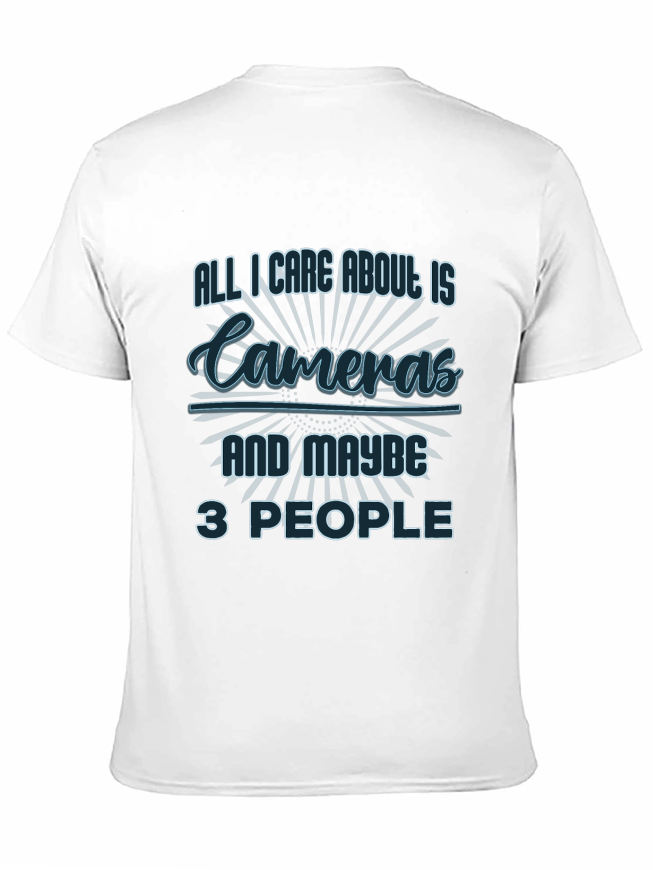 Black All I Care About Cameras T-Shirt view 11