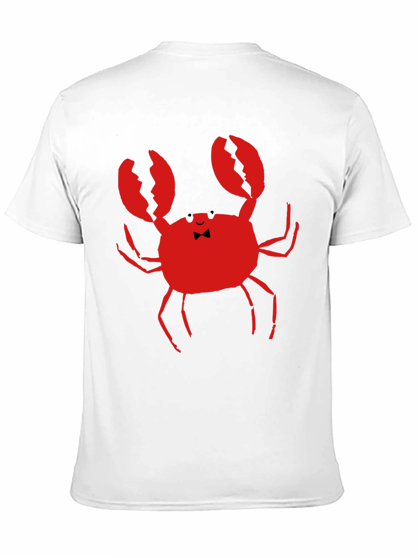 Black Crab Bowtie Graphic Tee - Black Cotton T-Shirt view 11