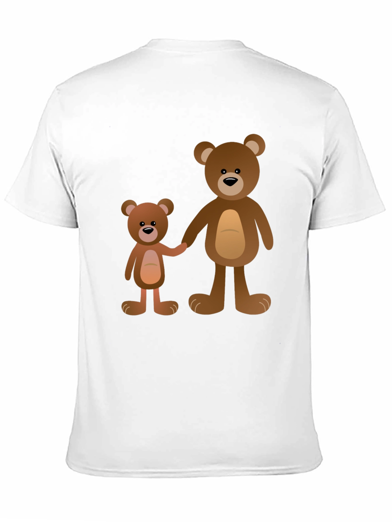 Black Cute Teddy Bear Family Black T-Shirt view 11