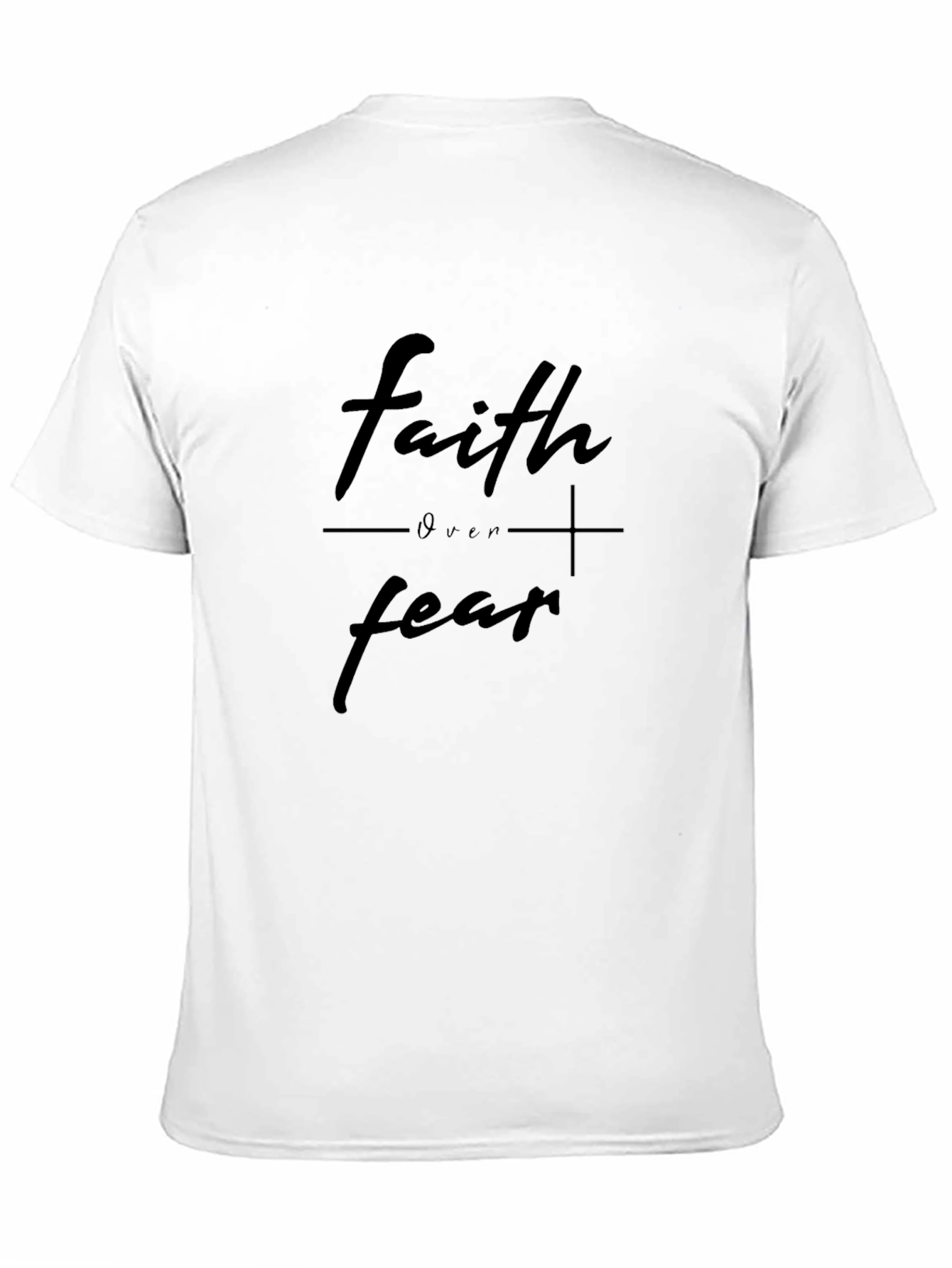 Black Faith Over Fear Graphic Tee - Black Cotton Blend view 11