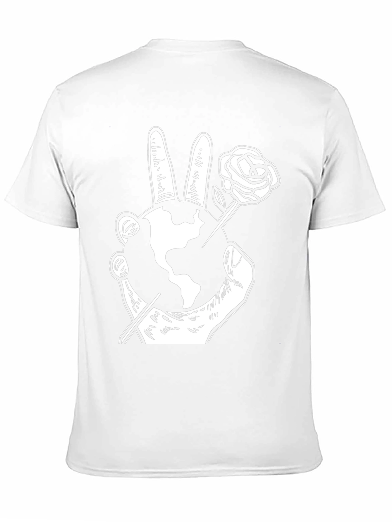 Black Peace Earth Rose Graphic T-Shirt view 11