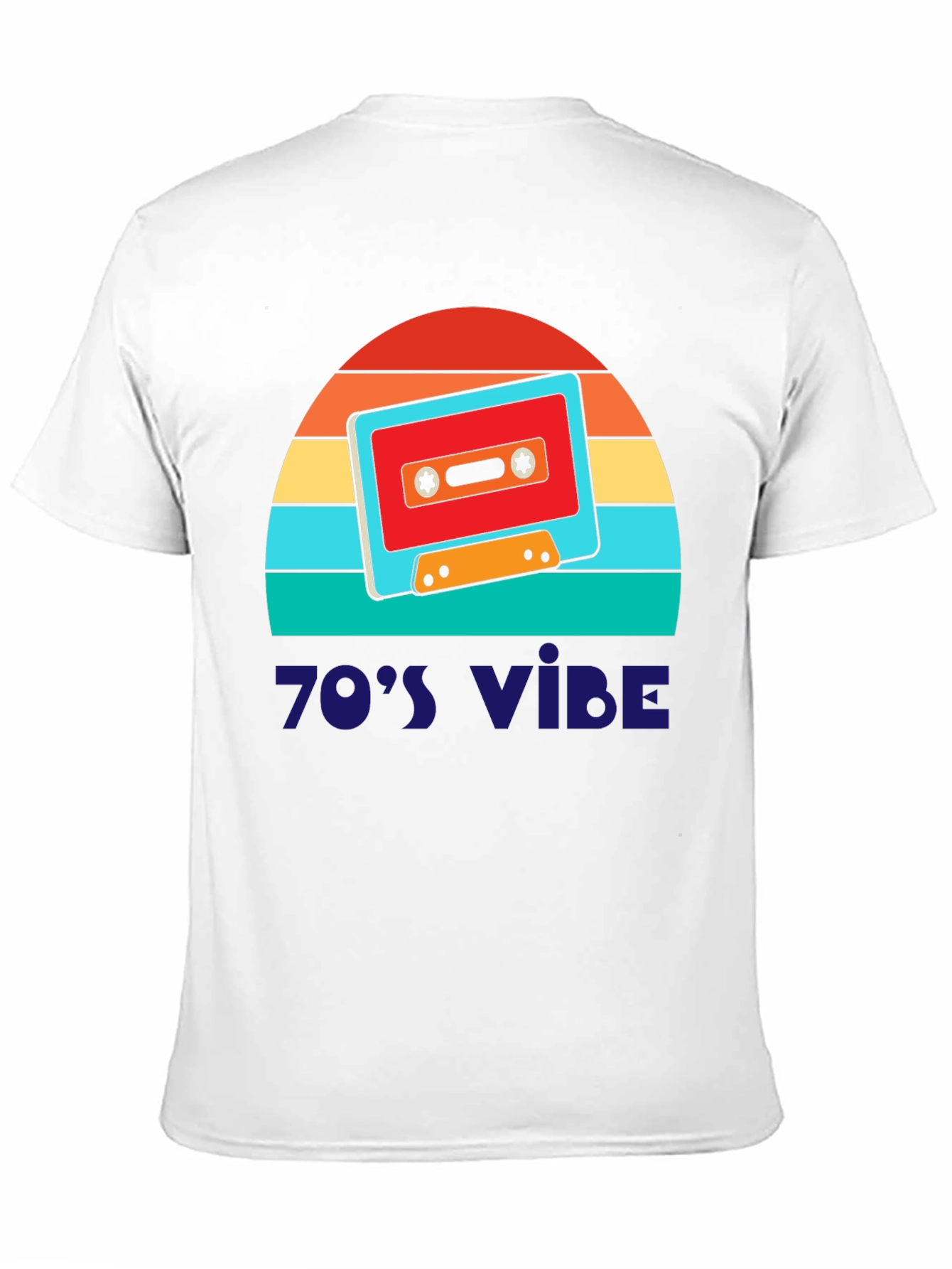 Black Retro 70's Vibe Graphic Tee view 11