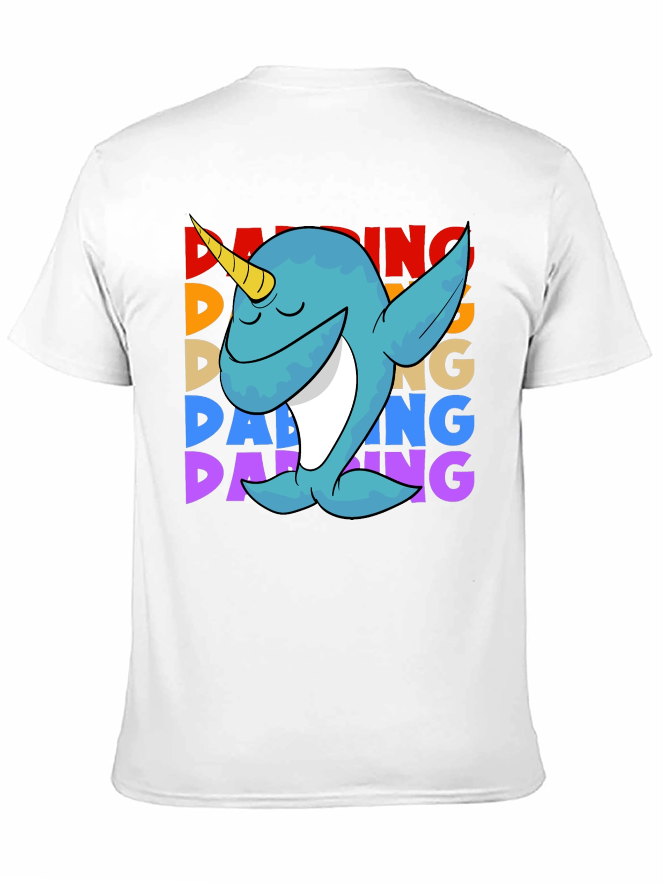 Black Dabbing Narwhal T-Shirt - Cute & Funny Design view 11
