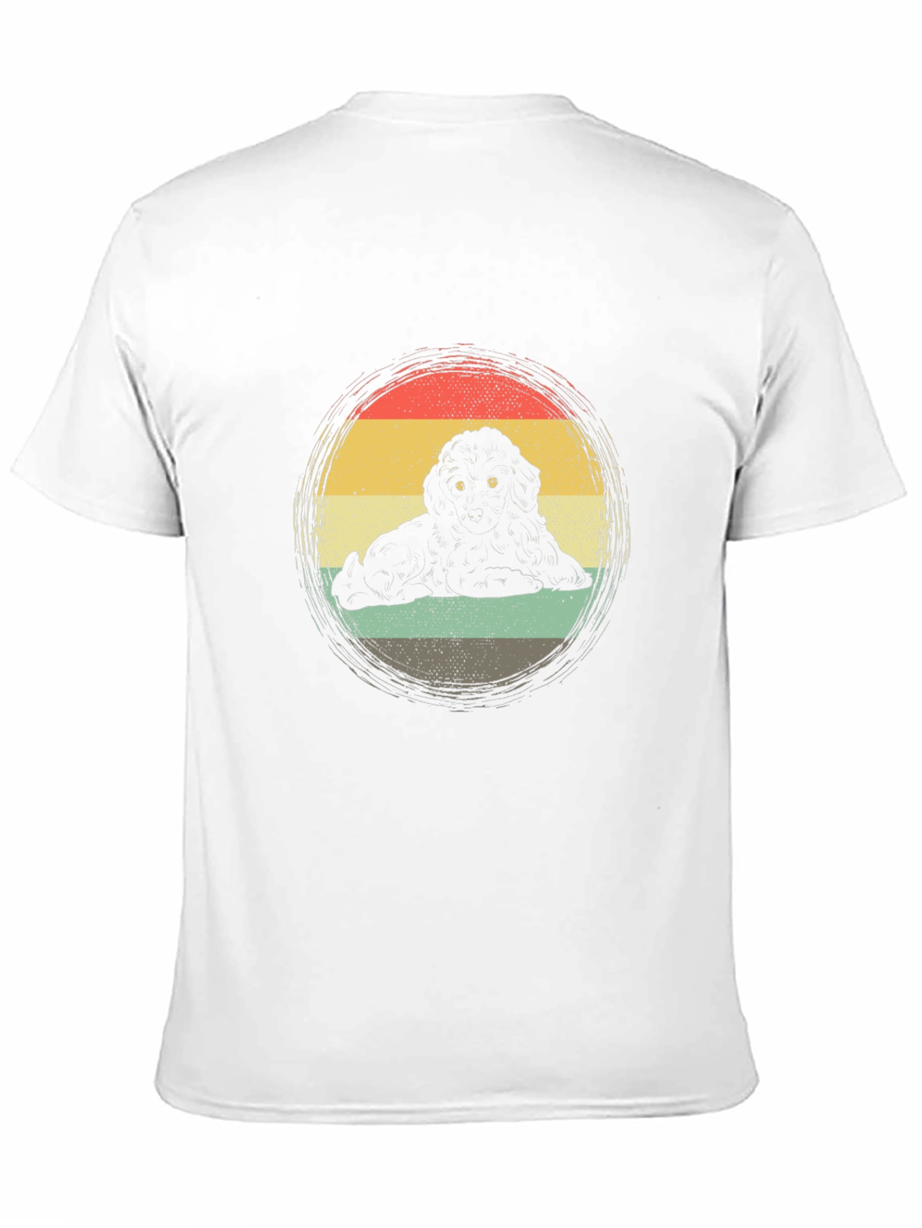 Black Retro Poodle Silhouette T-Shirt - Unisex view 11